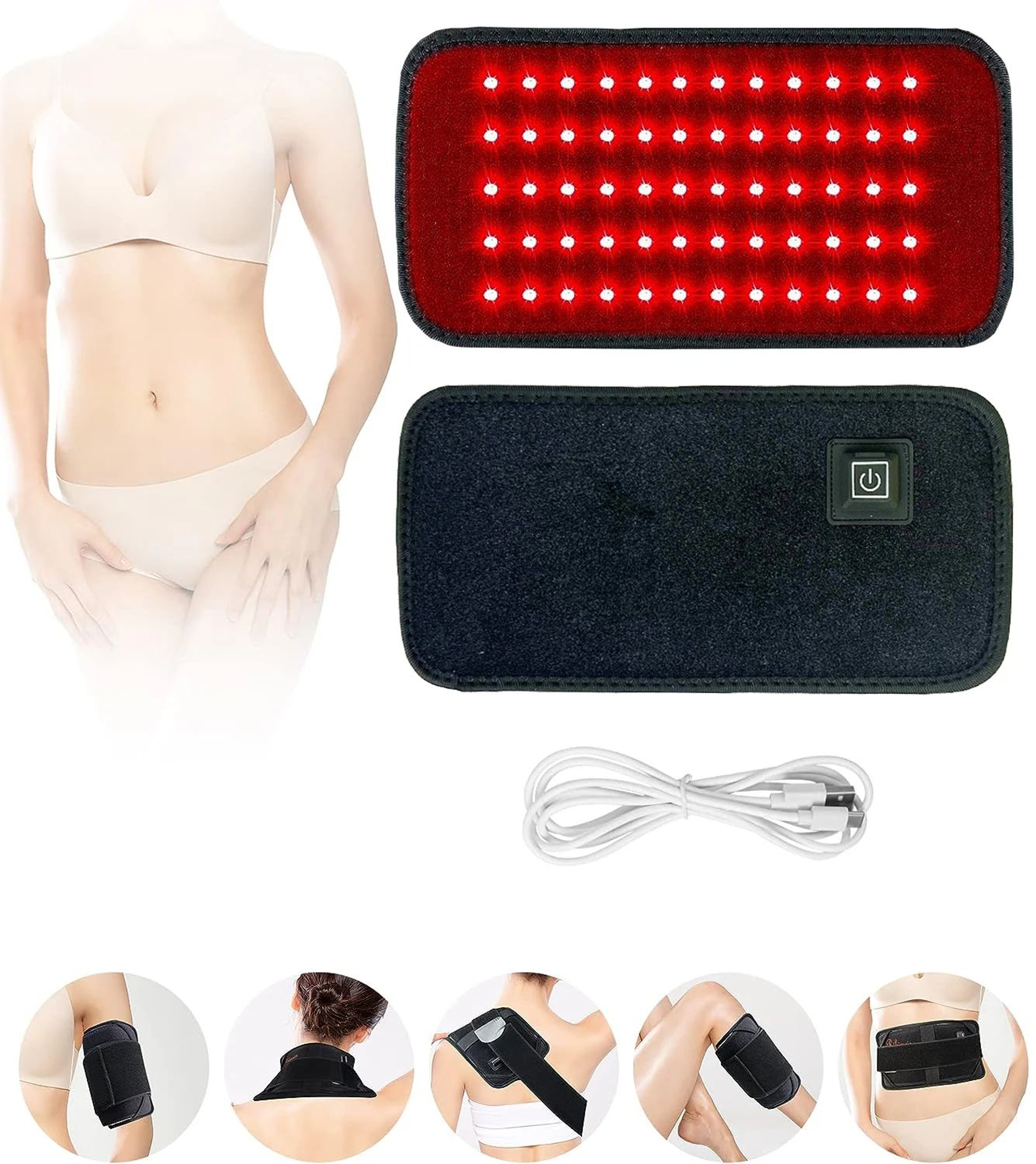 Advanced Red  Infrared Light Therapy Belt For Waist Slimming  Pain Relief 0