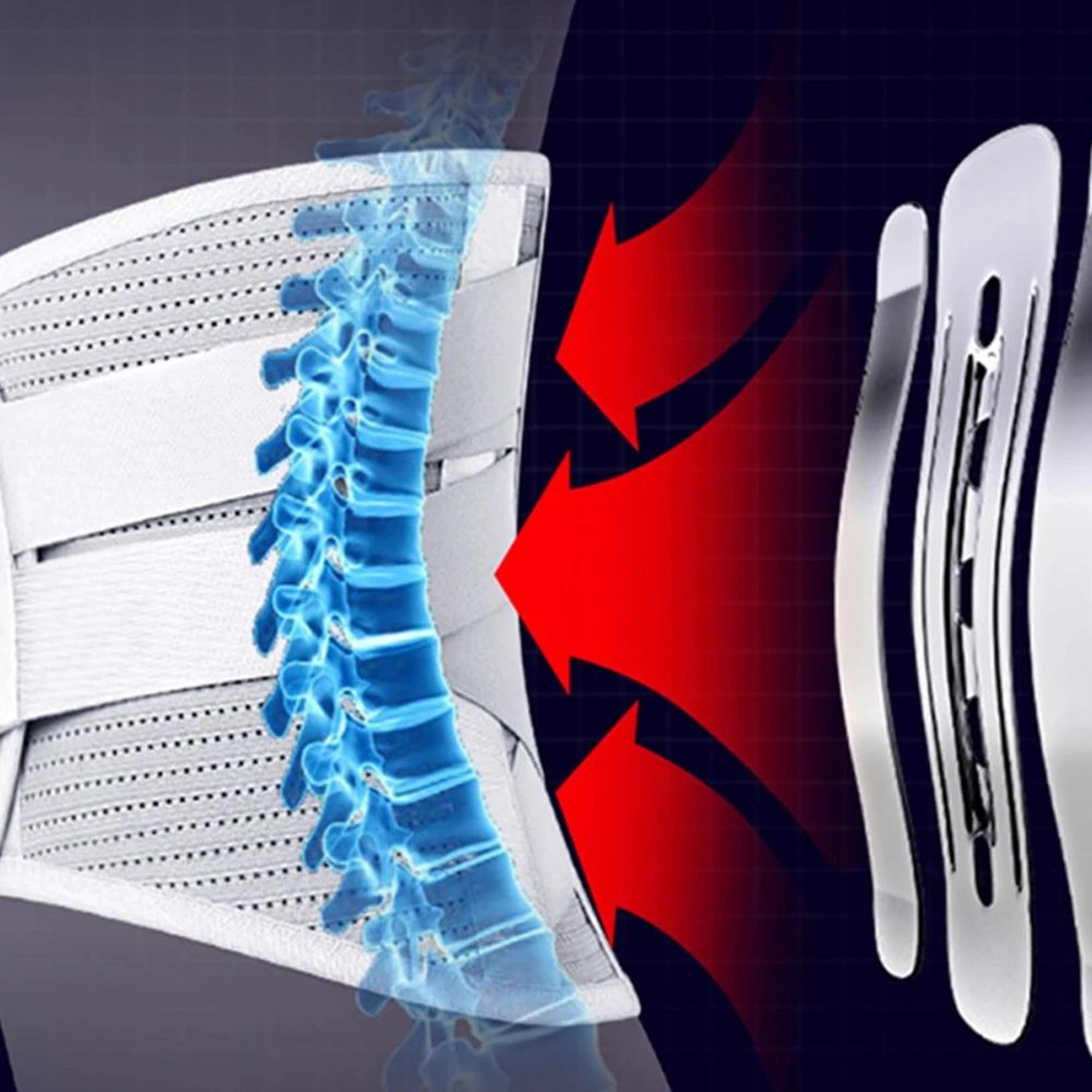 Premium Lumbar Support Belt  Back Brace For Lower Back Pain  Herniated Disc Relief 4