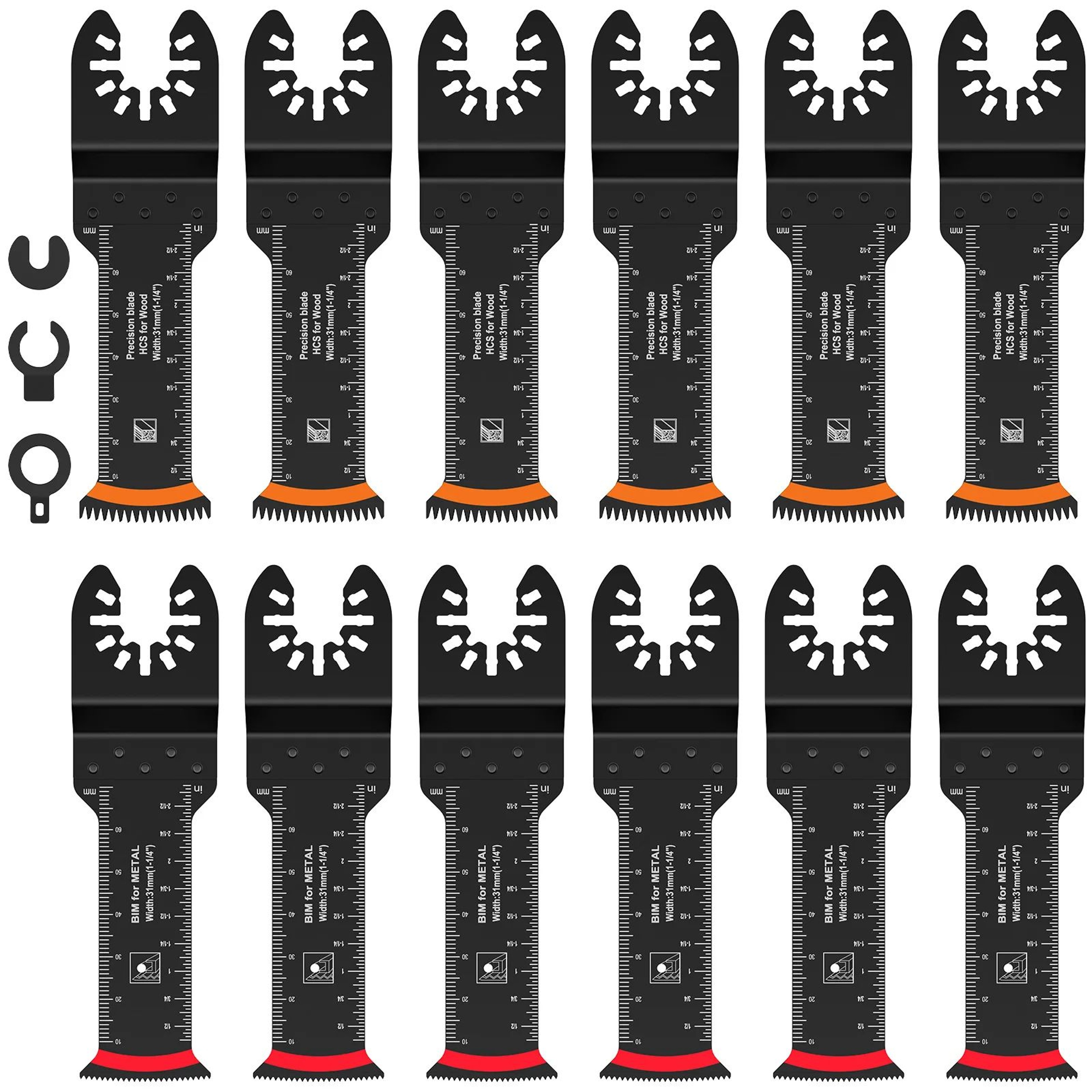 Universal Oscillating Saw Blades MultiMaterial QuickRelease Multi Tool Blade Set 11