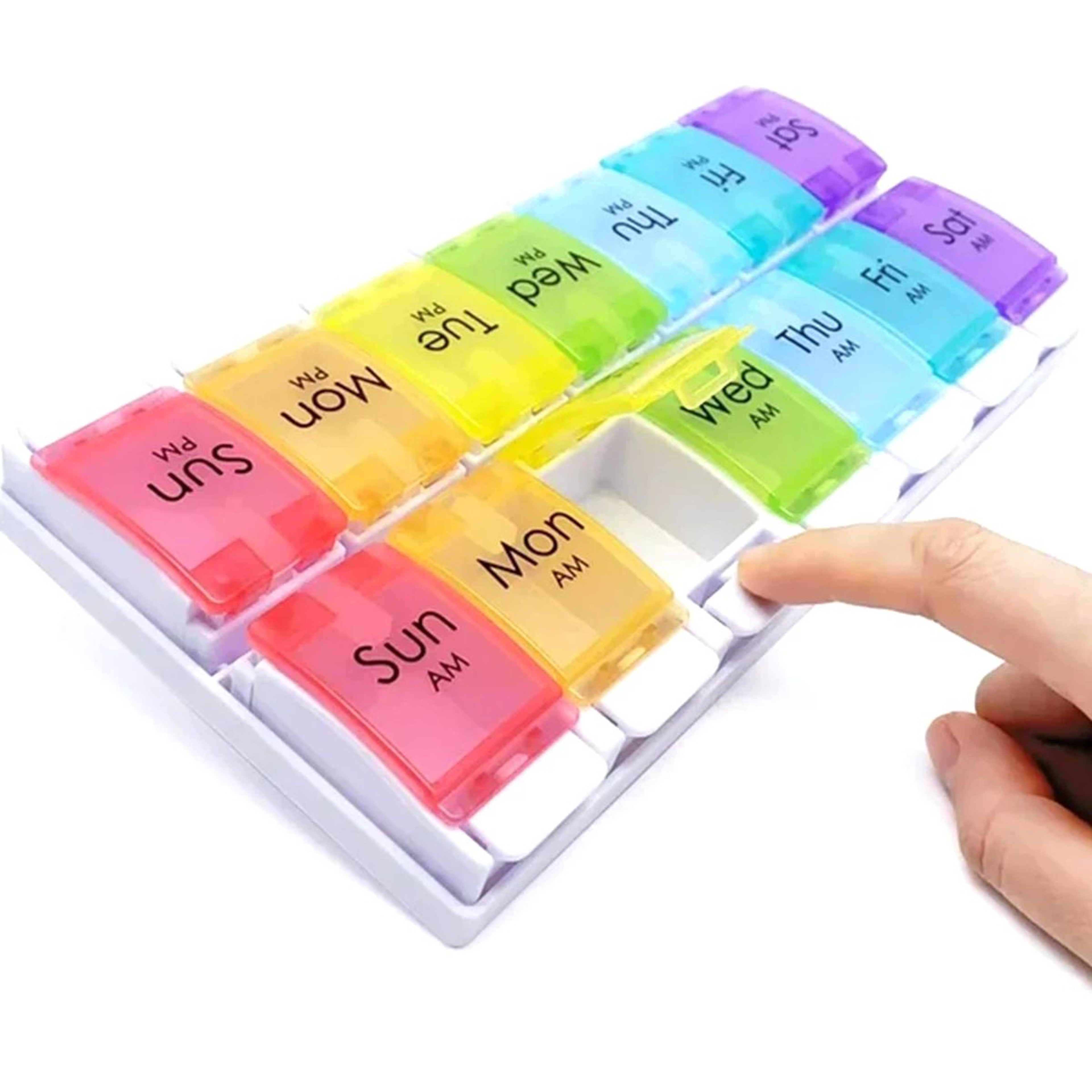 728 Day Pill Organizer With Compartments  Weekly  Monthly Medicine Storage Box For Daily Tablet Man 9