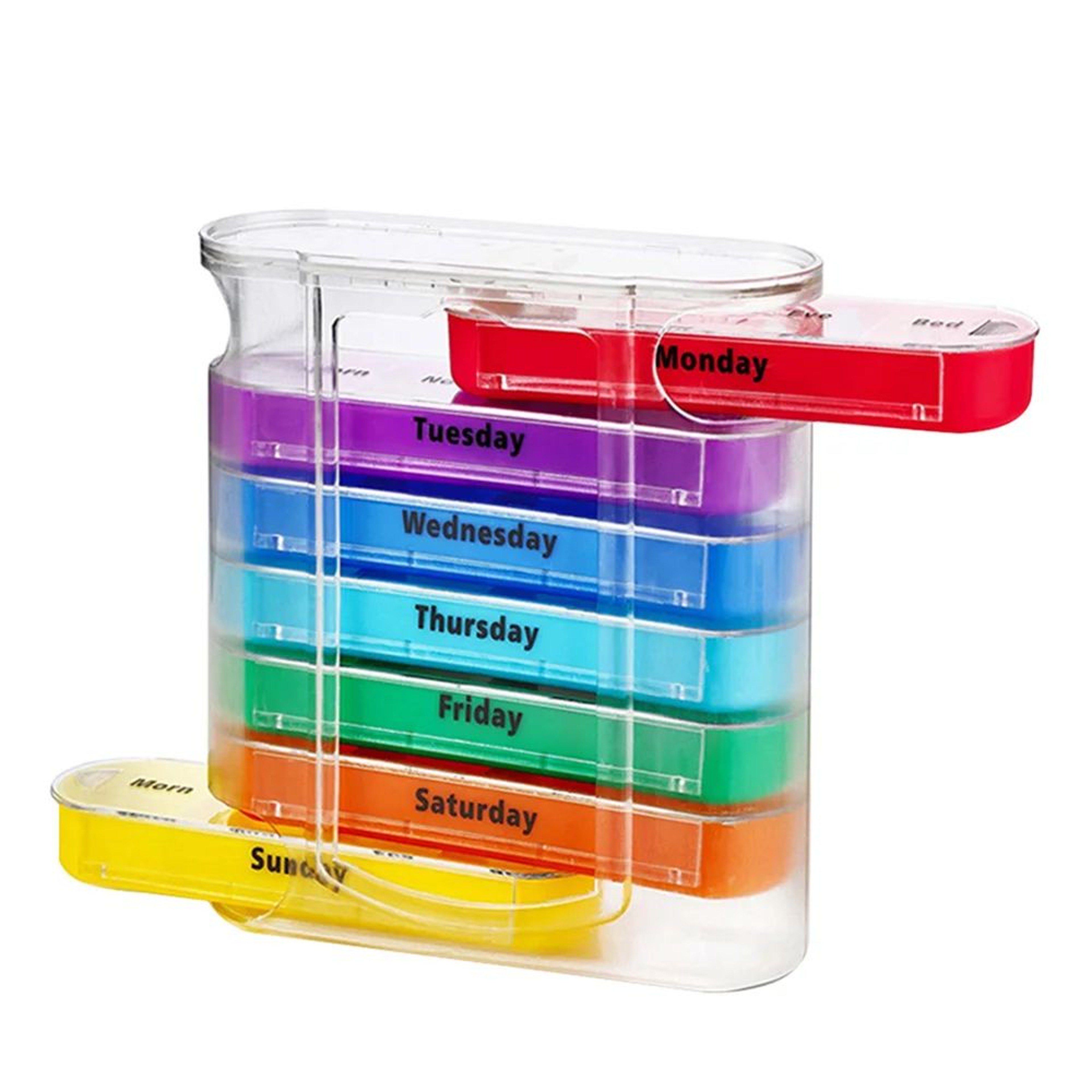 728 Day Pill Organizer With Compartments  Weekly  Monthly Medicine Storage Box For Daily Tablet Man 11
