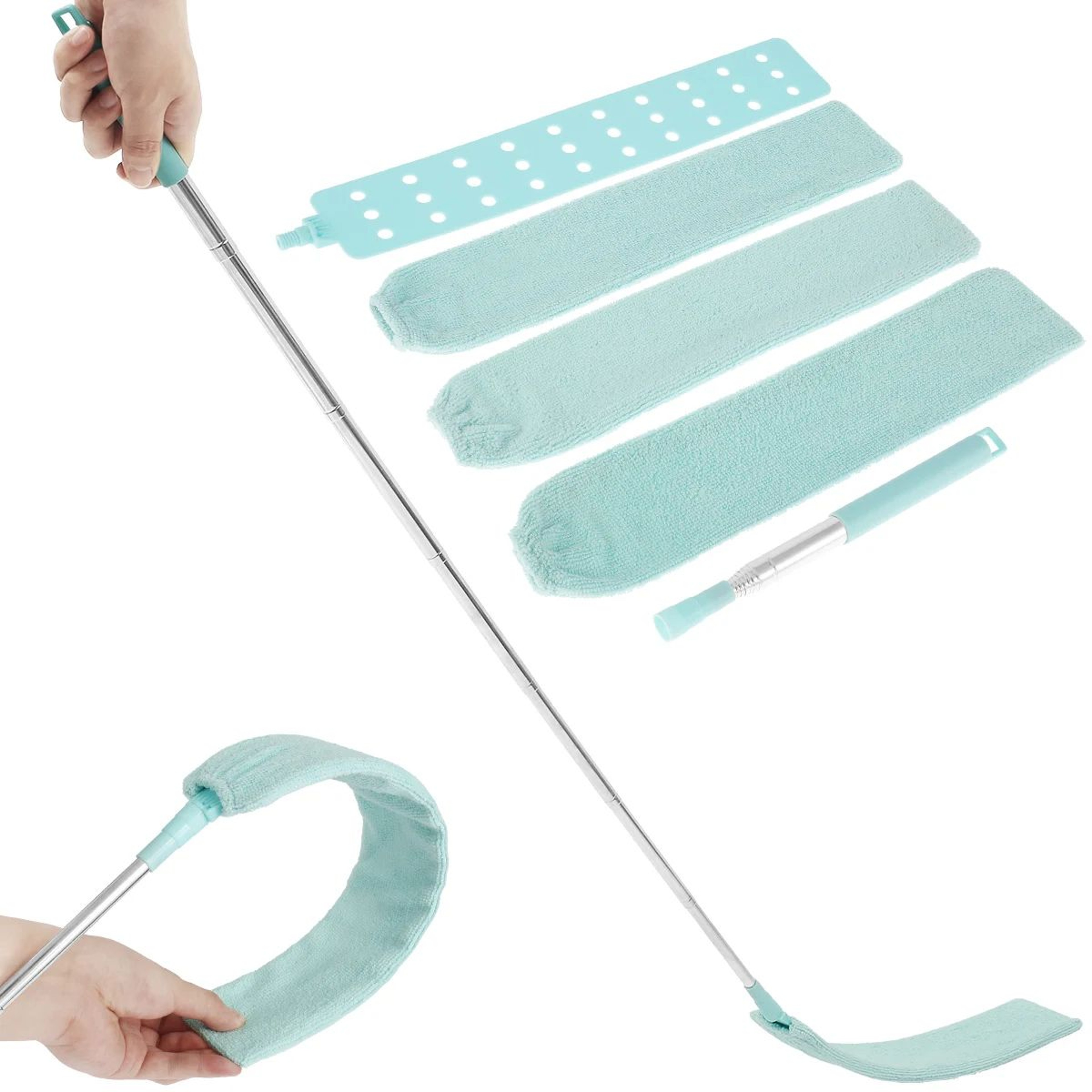 UltraSlim Retractable Gap Dust Cleaner With Microfiber Head 7