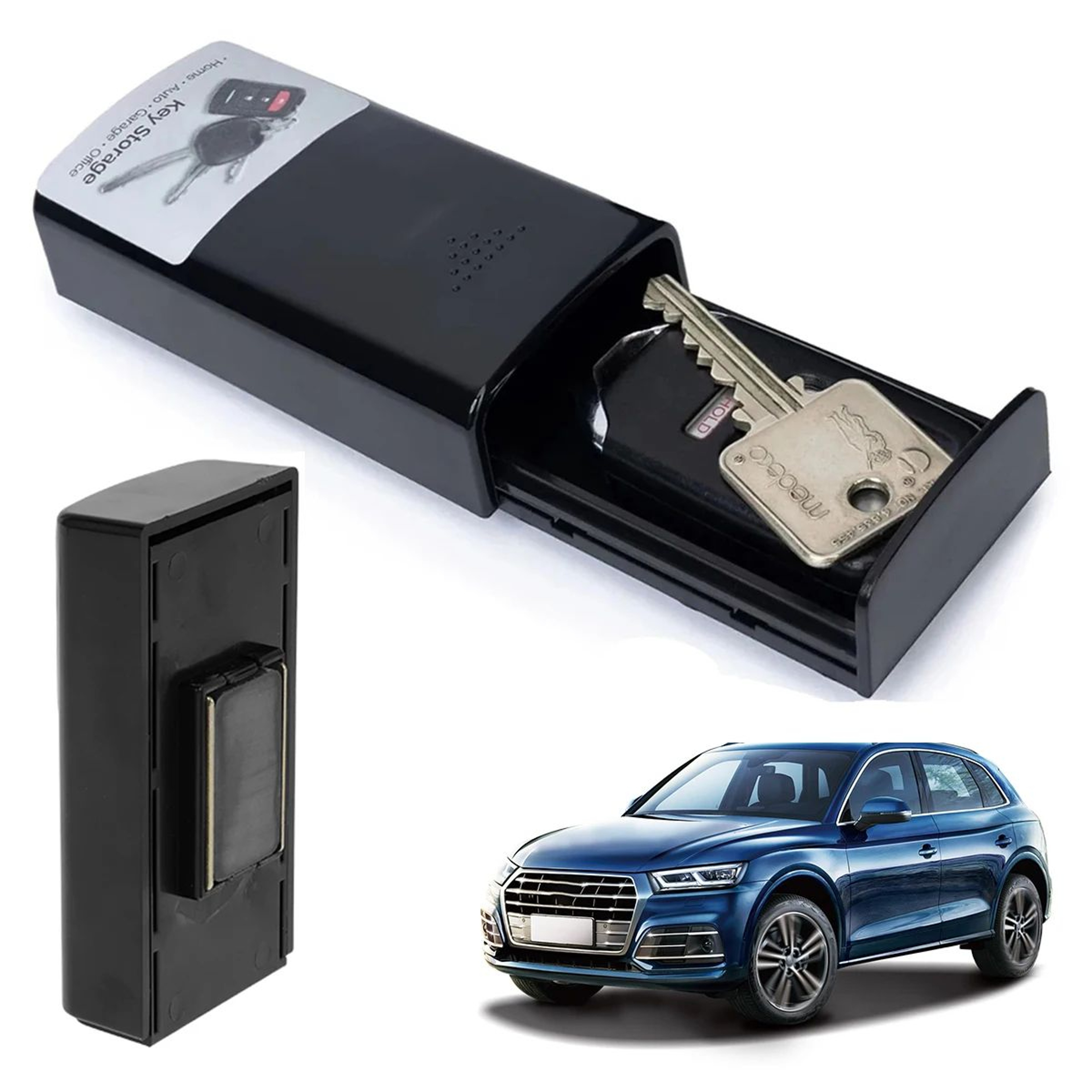 Waterproof Magnetic Key Box Under Car With Strong Magnet Hidden Key Holder 0
