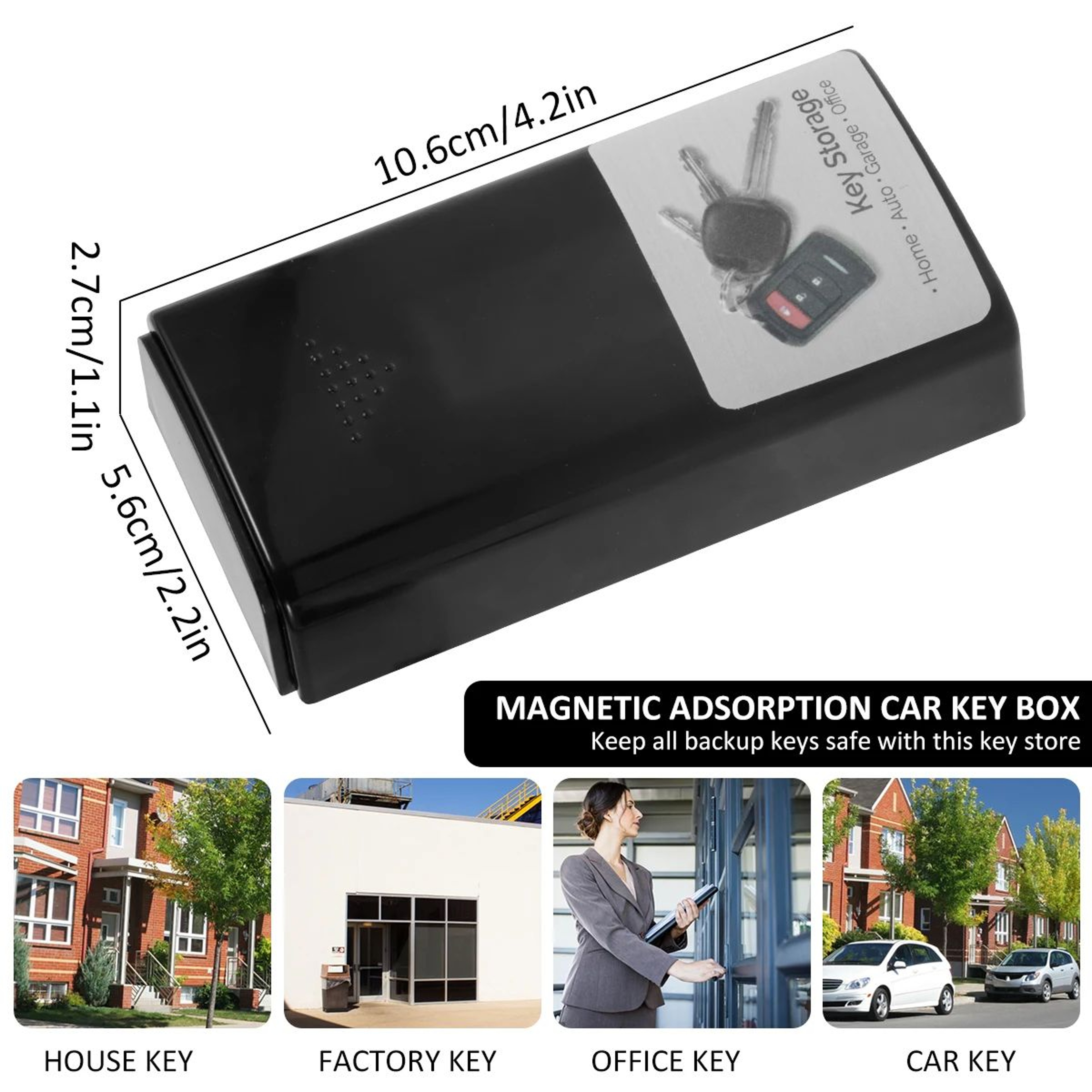 Waterproof Magnetic Key Box Under Car With Strong Magnet Hidden Key Holder 5
