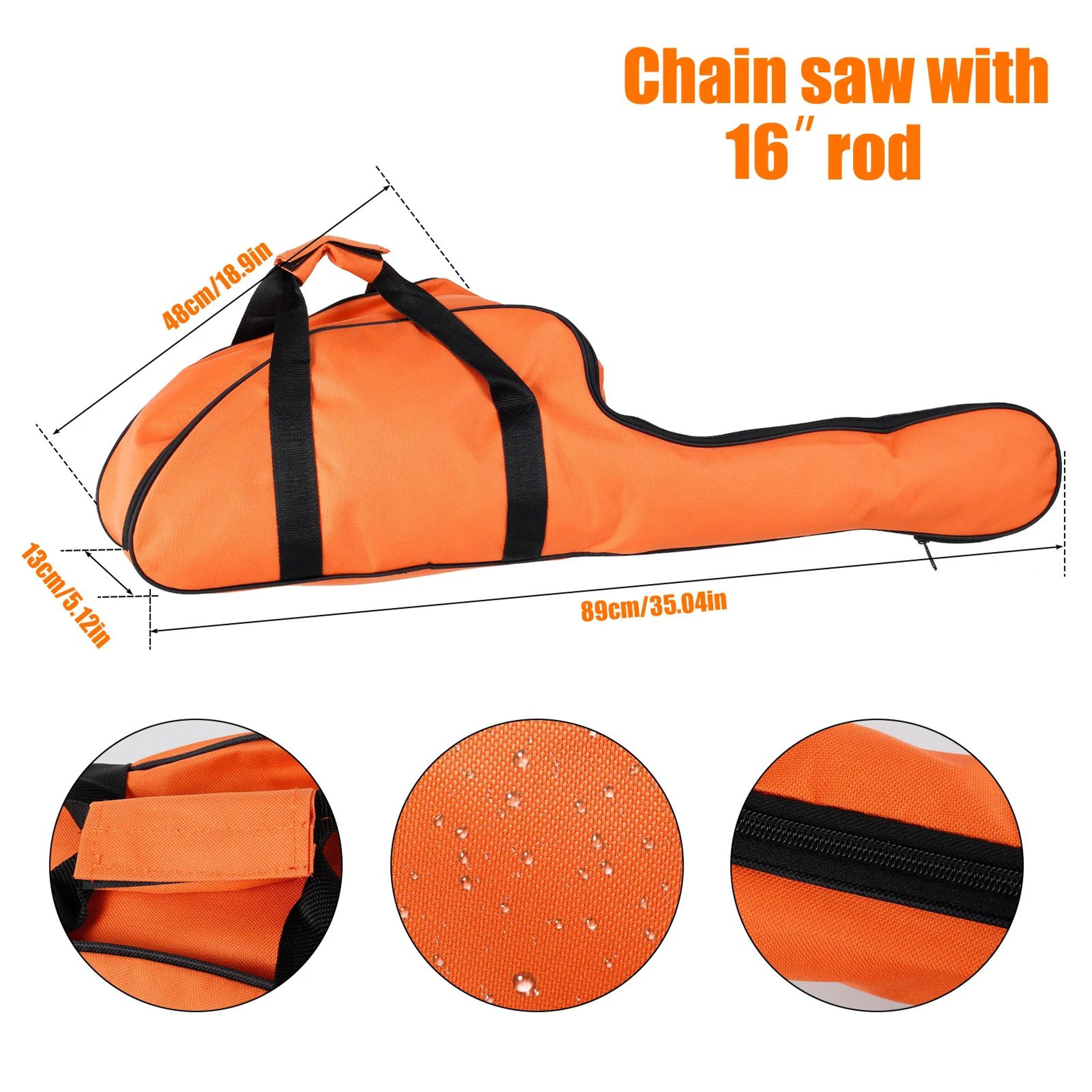 16 Inch Chainsaw Carrying Case  Waterproof Oxford Storage Bag For Safe Clean Transport 5
