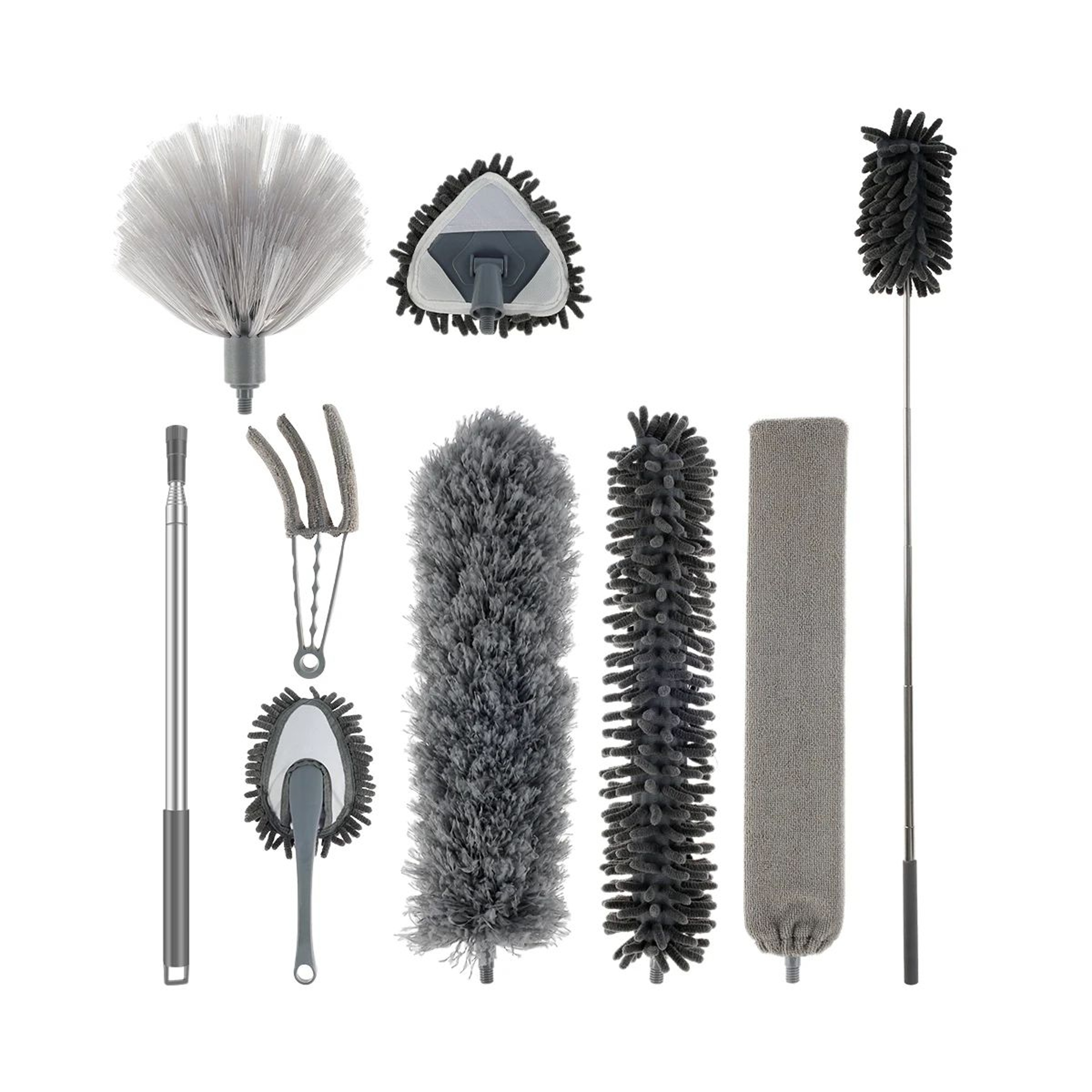 Extendable Microfiber Duster Kit  Telescopic Duster With Extension Pole Up To 100 For High Ceilings