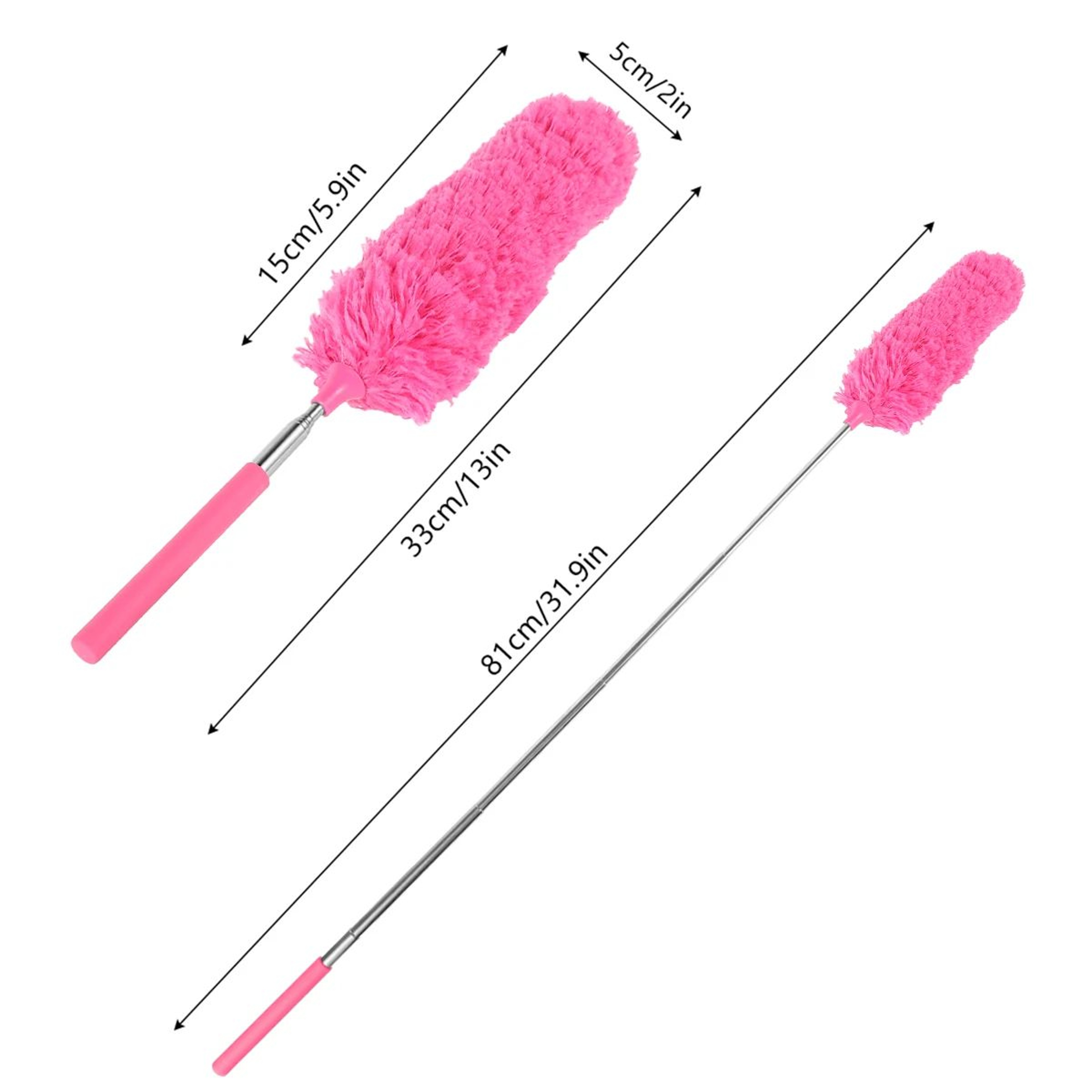 Extendable Microfiber Duster Kit  Telescopic Duster With Extension Pole Up To 100 For High Ceilings