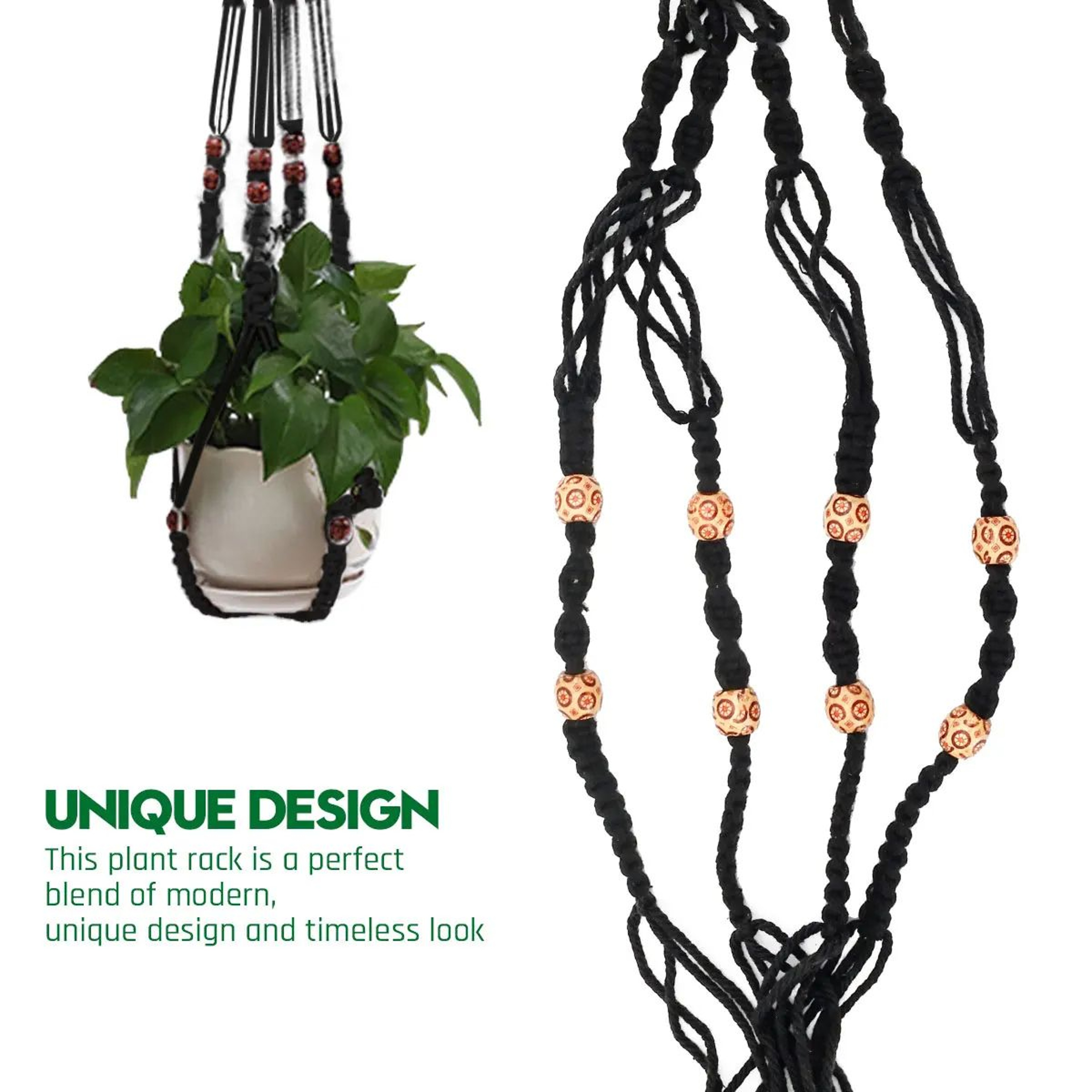 Boho Macrame Plant Hanger Handmade Hanging Planter Basket For Indoor  Outdoor Spaces 3