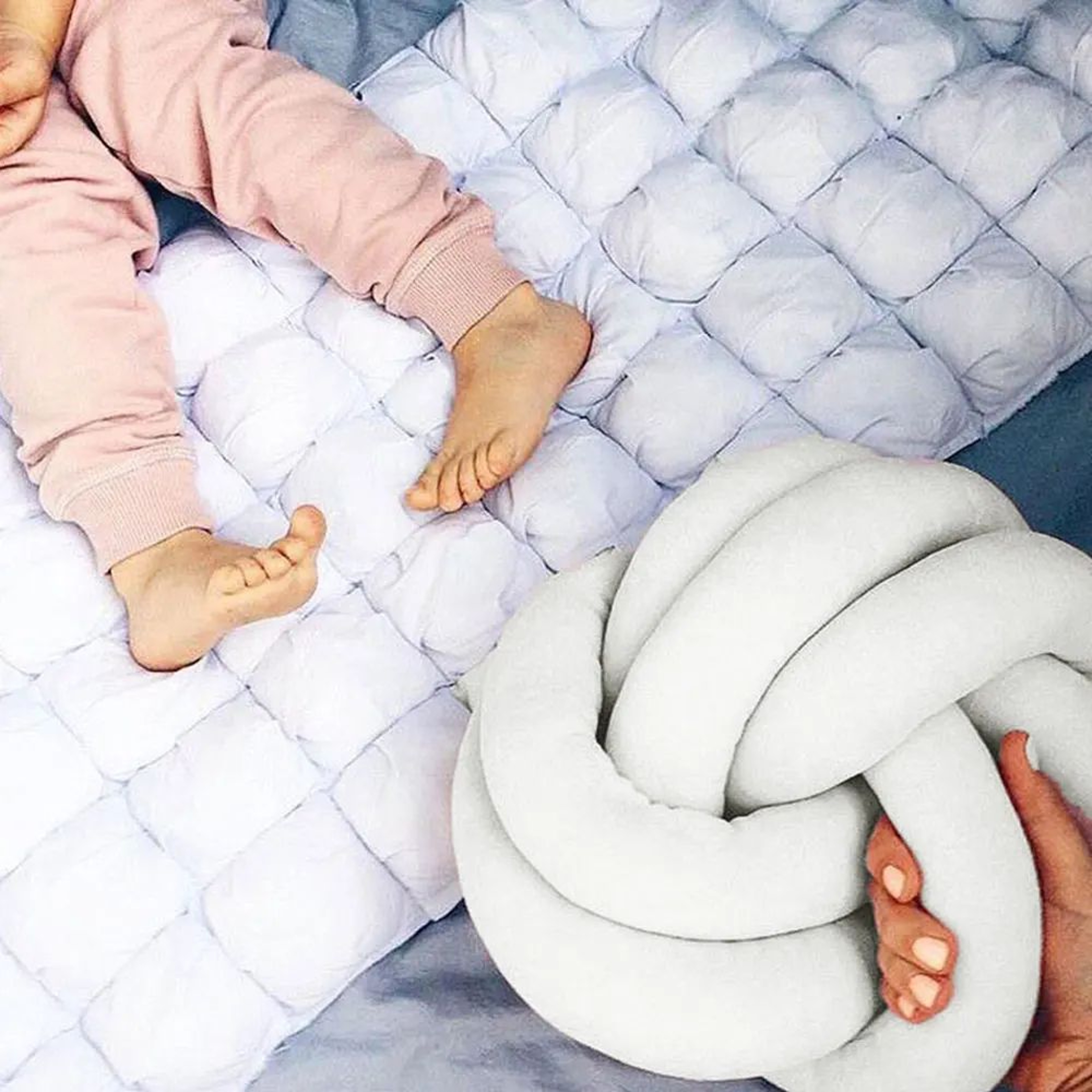 UltraSoft Knotted Ball Pillow  HandWoven Round Lamb Plush Throw Cushion For Sofa Bed  Kids Room 3