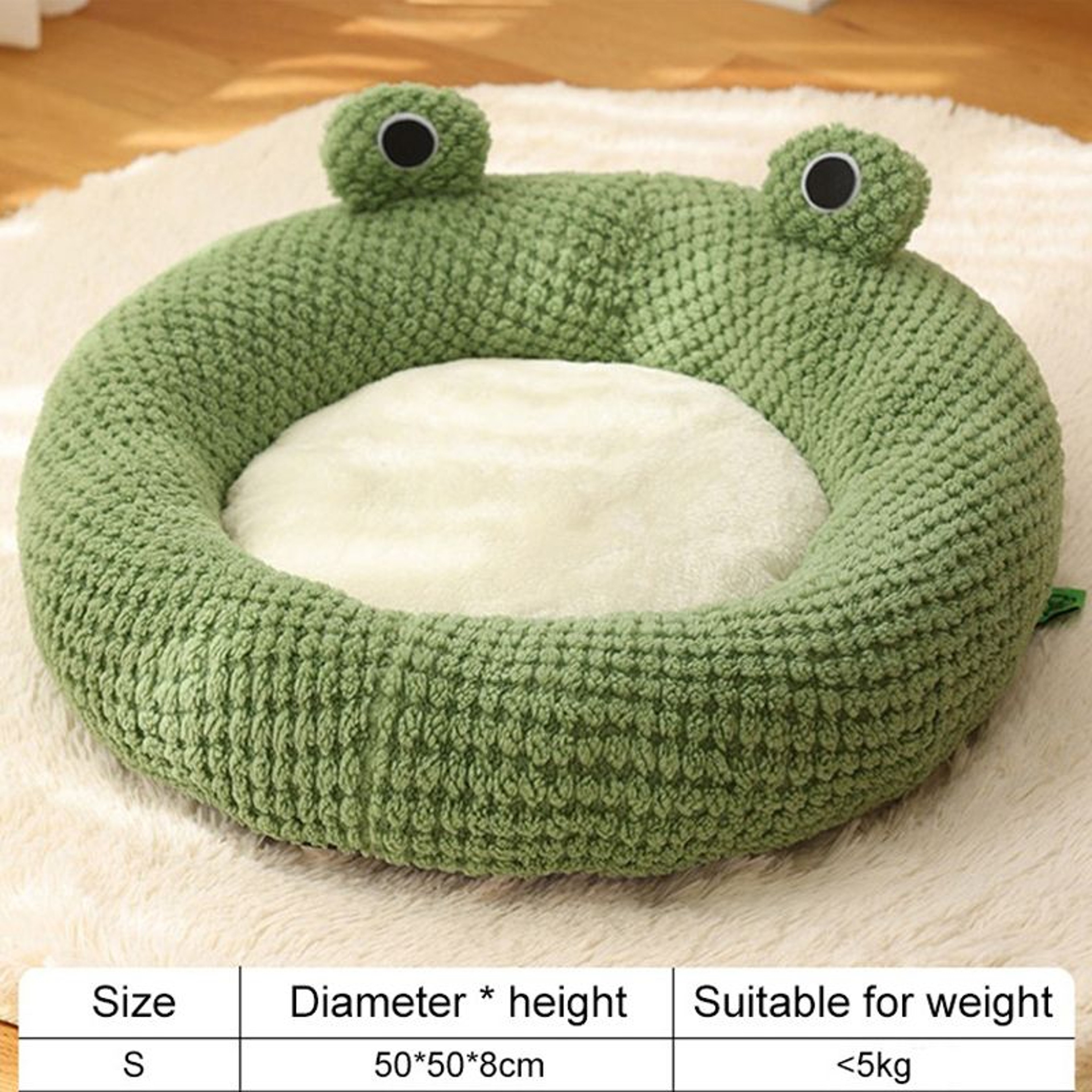 Plush Frog Cozy Pet Nest Warm SemiEnclosed Dog  Cat Bed 6