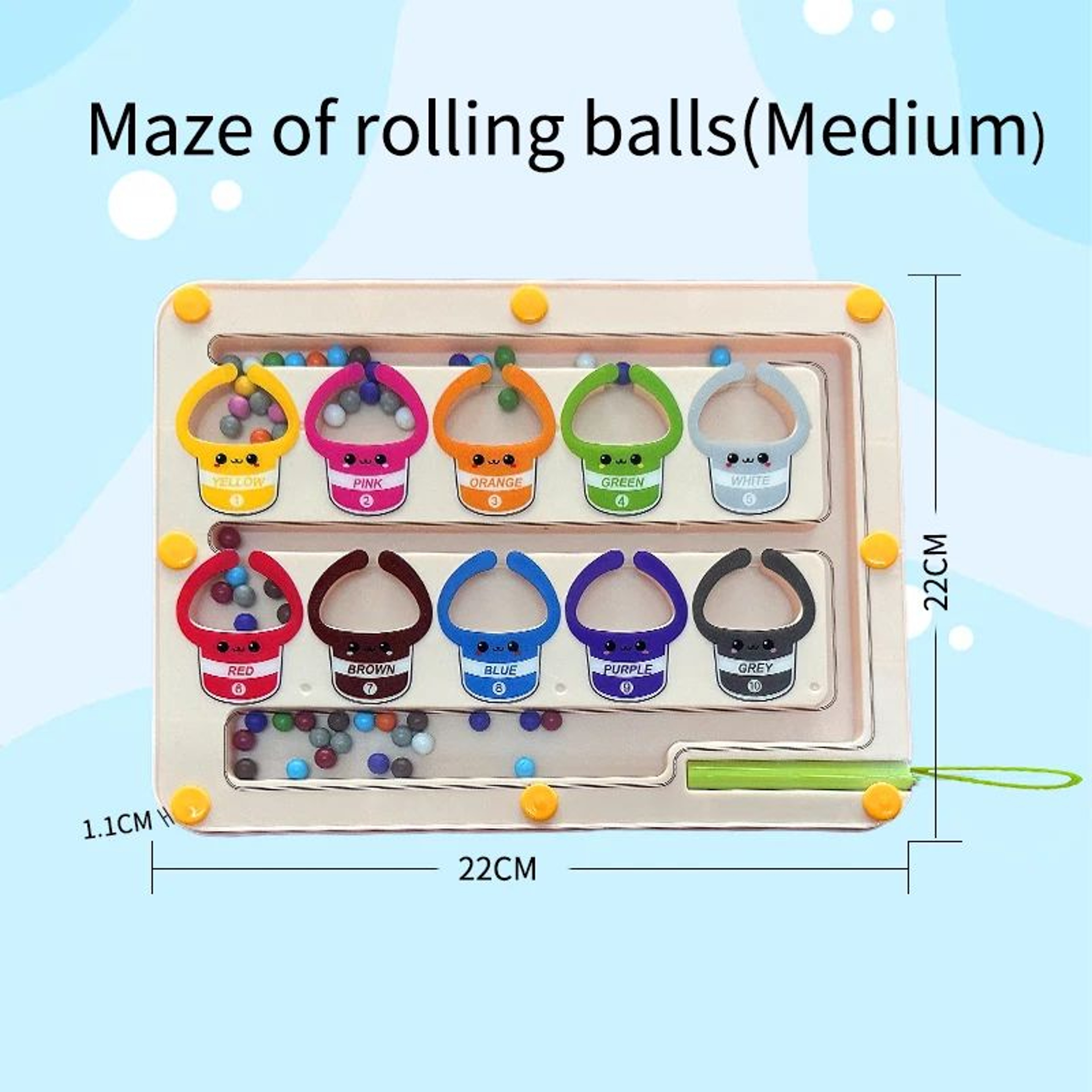 Magnetic Maze Toy With Stylus For Toddlers  Montessori Learning Board For Focus  Logic 5