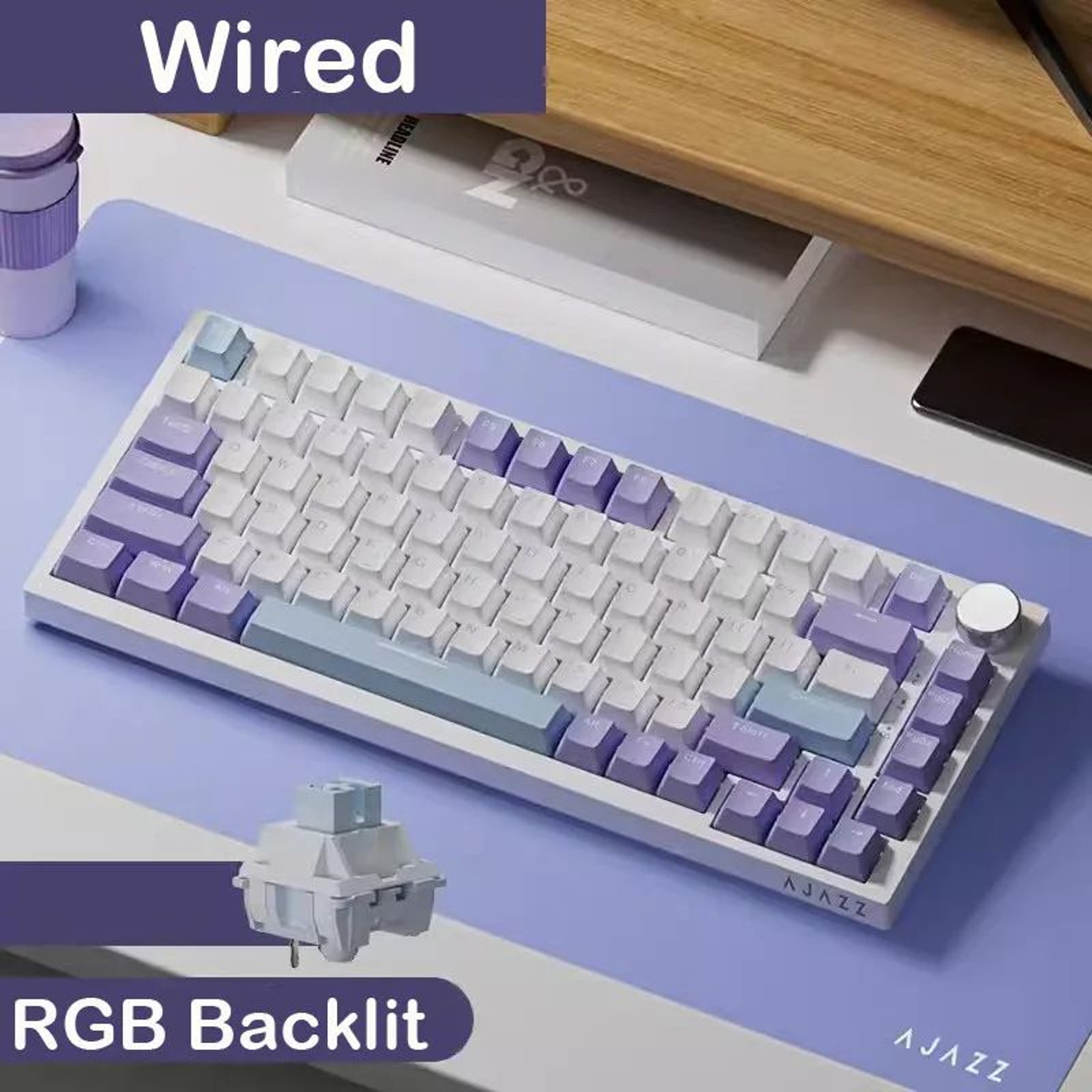 AJAZZ AK820 70 HotSwappable Mechanical Keyboard With RGB  TriMode Wireless 8