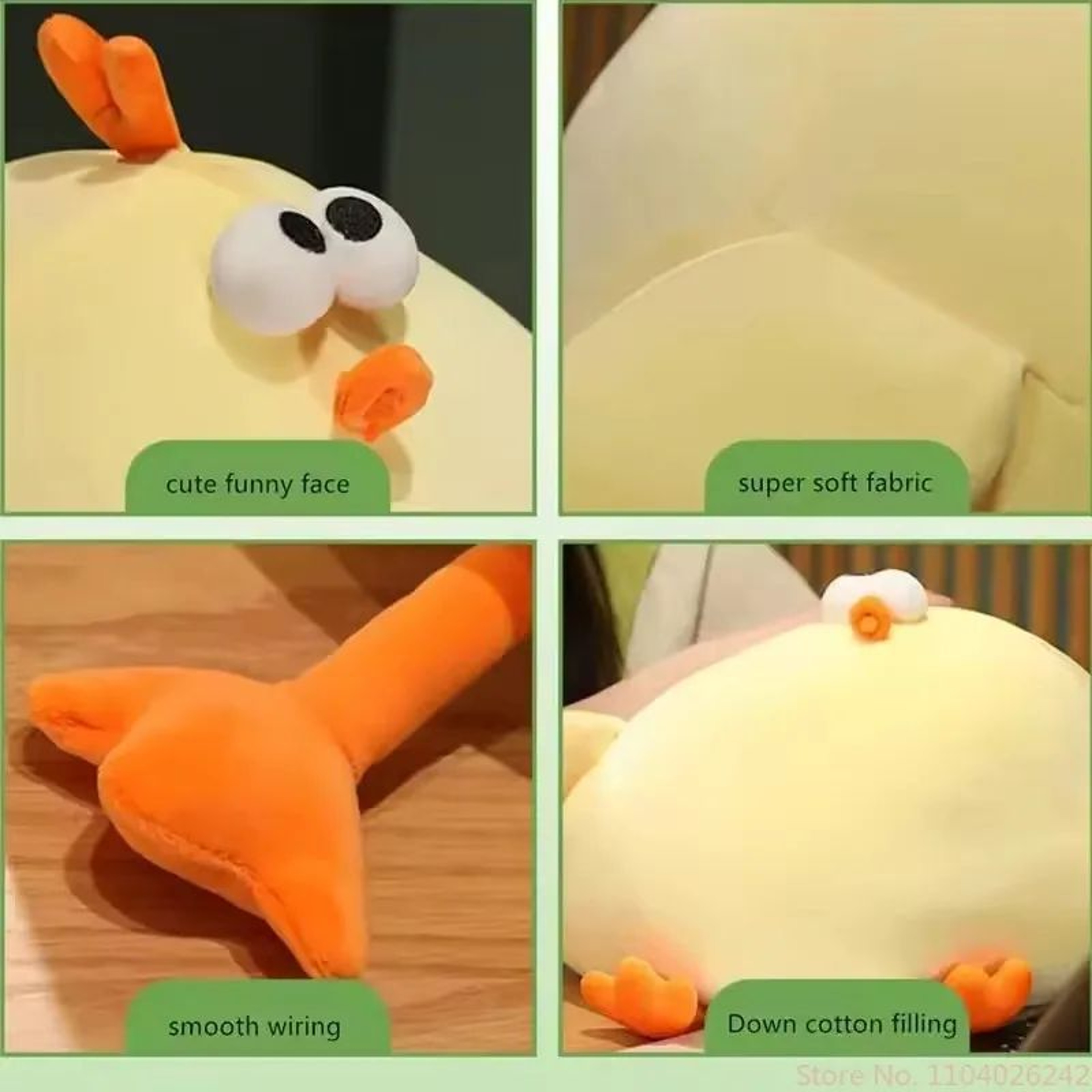 Funny Fat Chicken Plush Pillow Neck Cushion  Soft Stuffed Animal Comfort Buddy 5