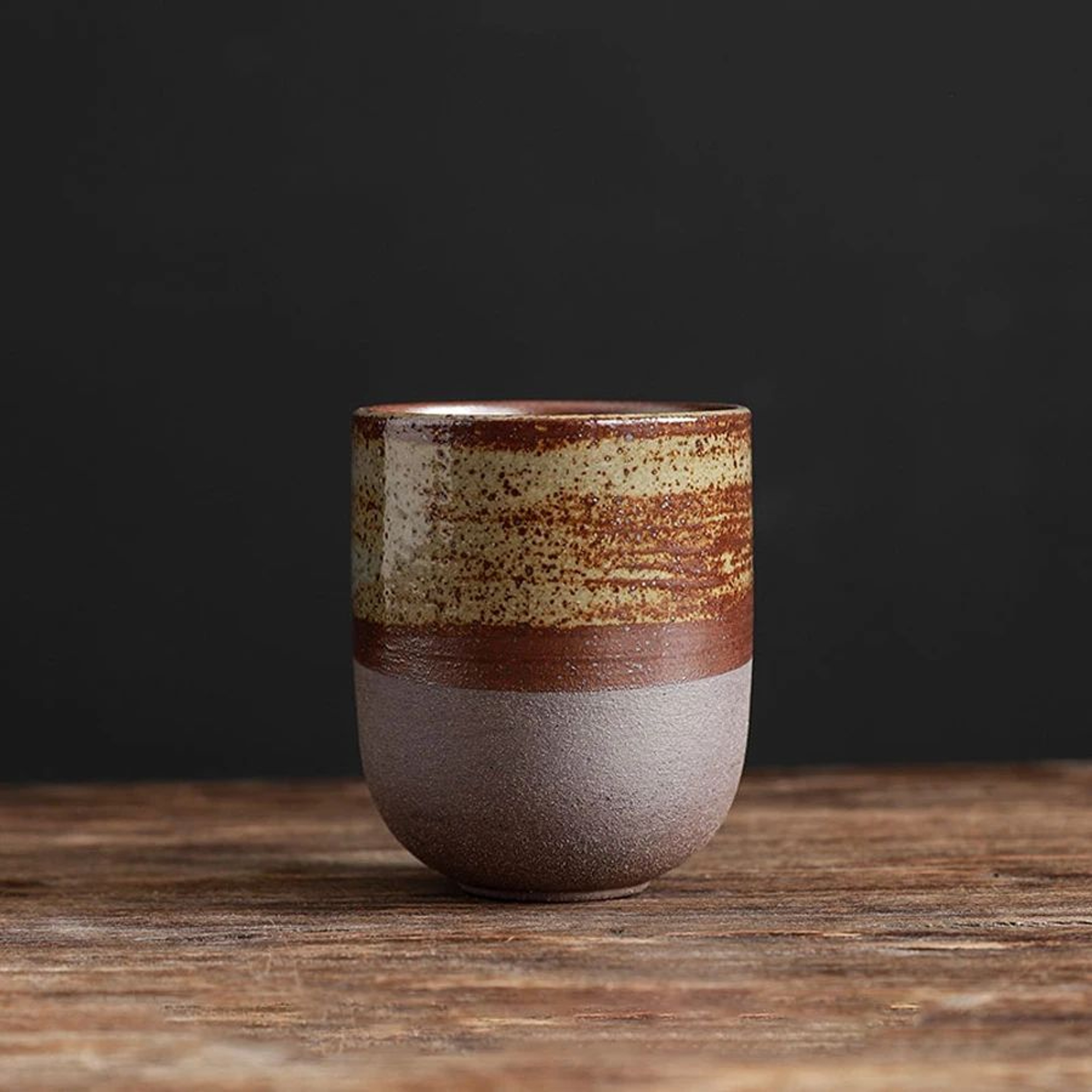 Japanese Stoneware Tea Cup 130ml Vintage Ceramic Sipping Mug 9