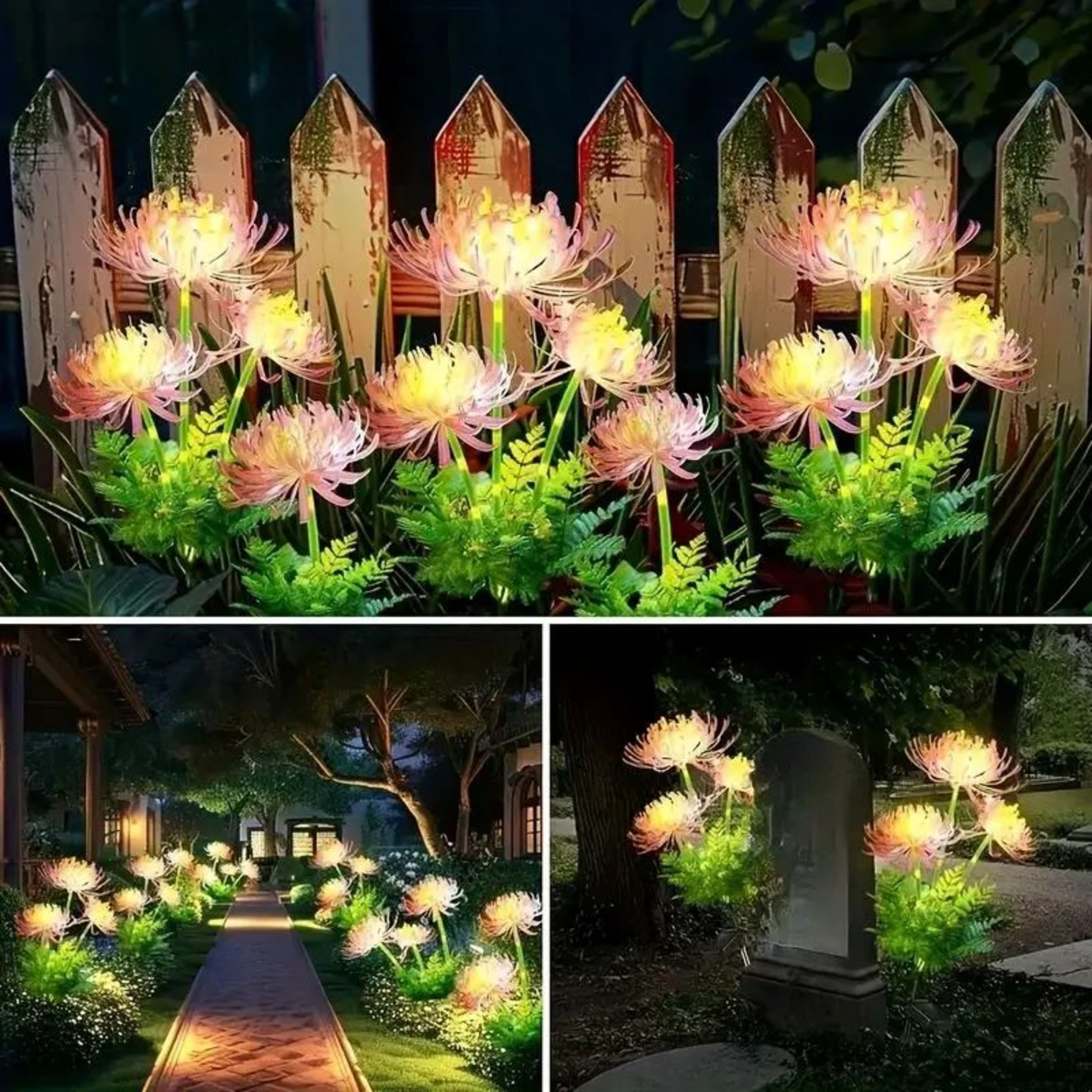 Solar Shore Flower Stake Lights  Waterproof Outdoor Solar Stake Lights For Garden  Yard Decor 5