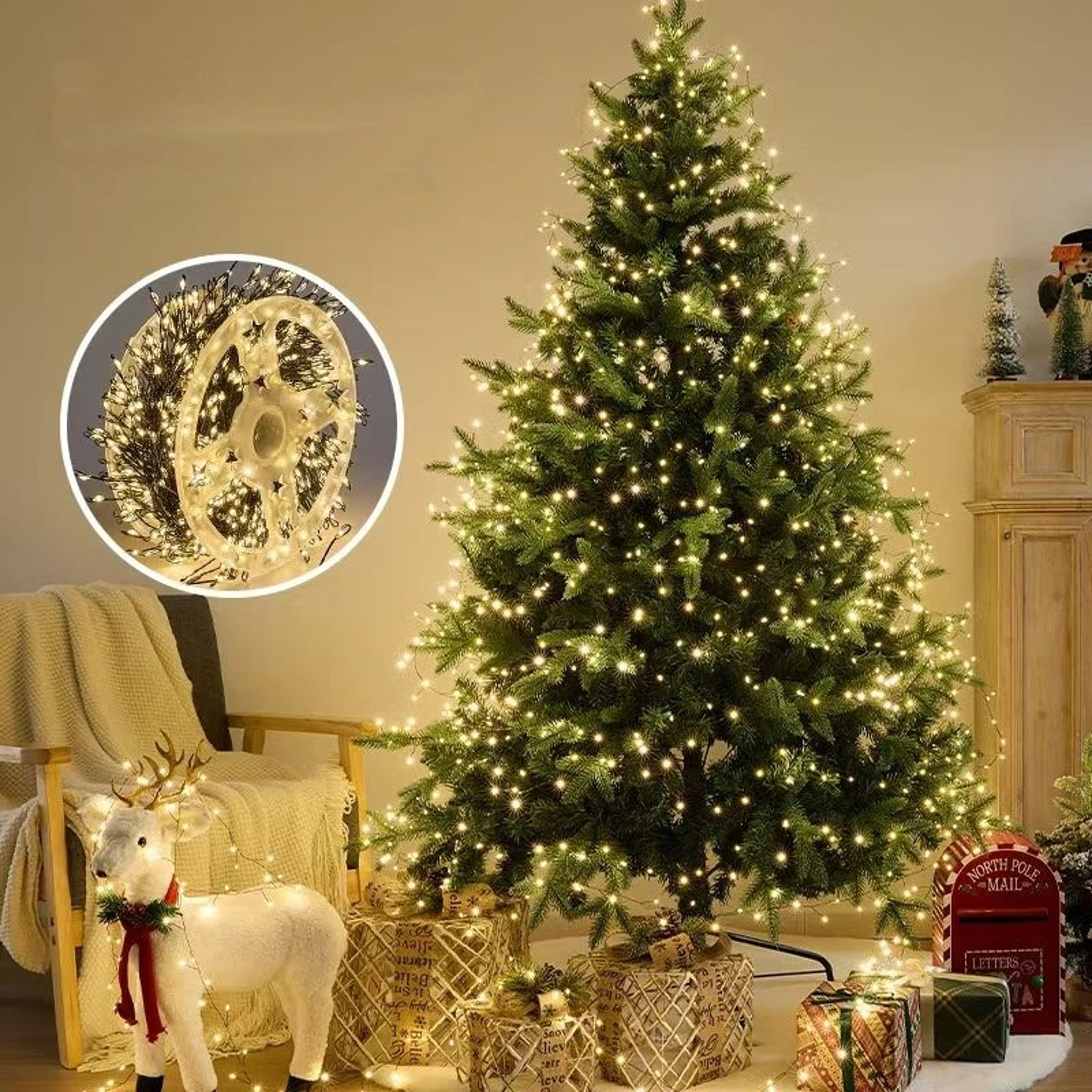 Remote Control Copper Wire Fairy Lights For Outdoor Christmas Trees Wreaths And Cozy Decor 0
