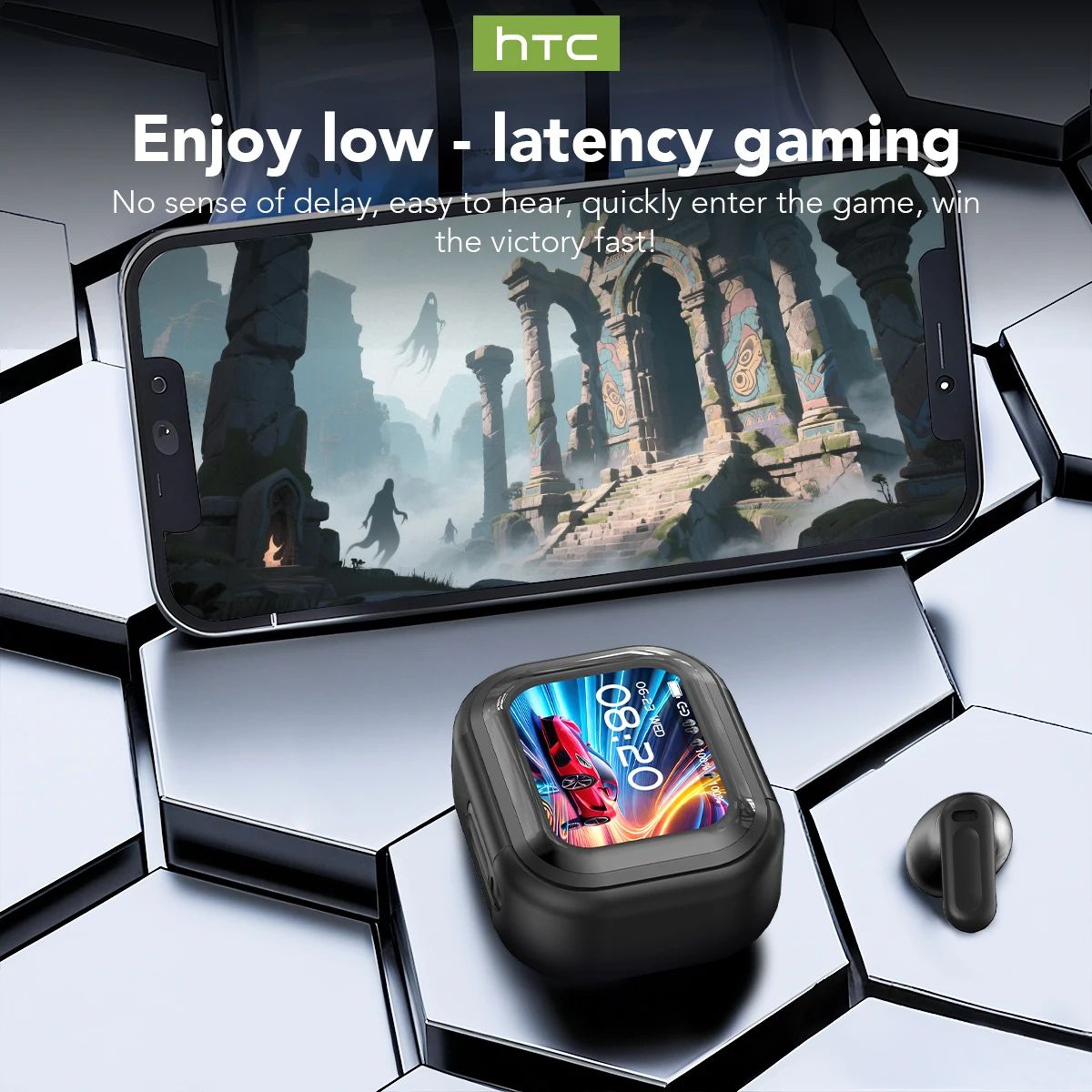 HTC NE20 Bluetooth Translator Earbuds With RealTime Language Translation  Long Battery Life 2