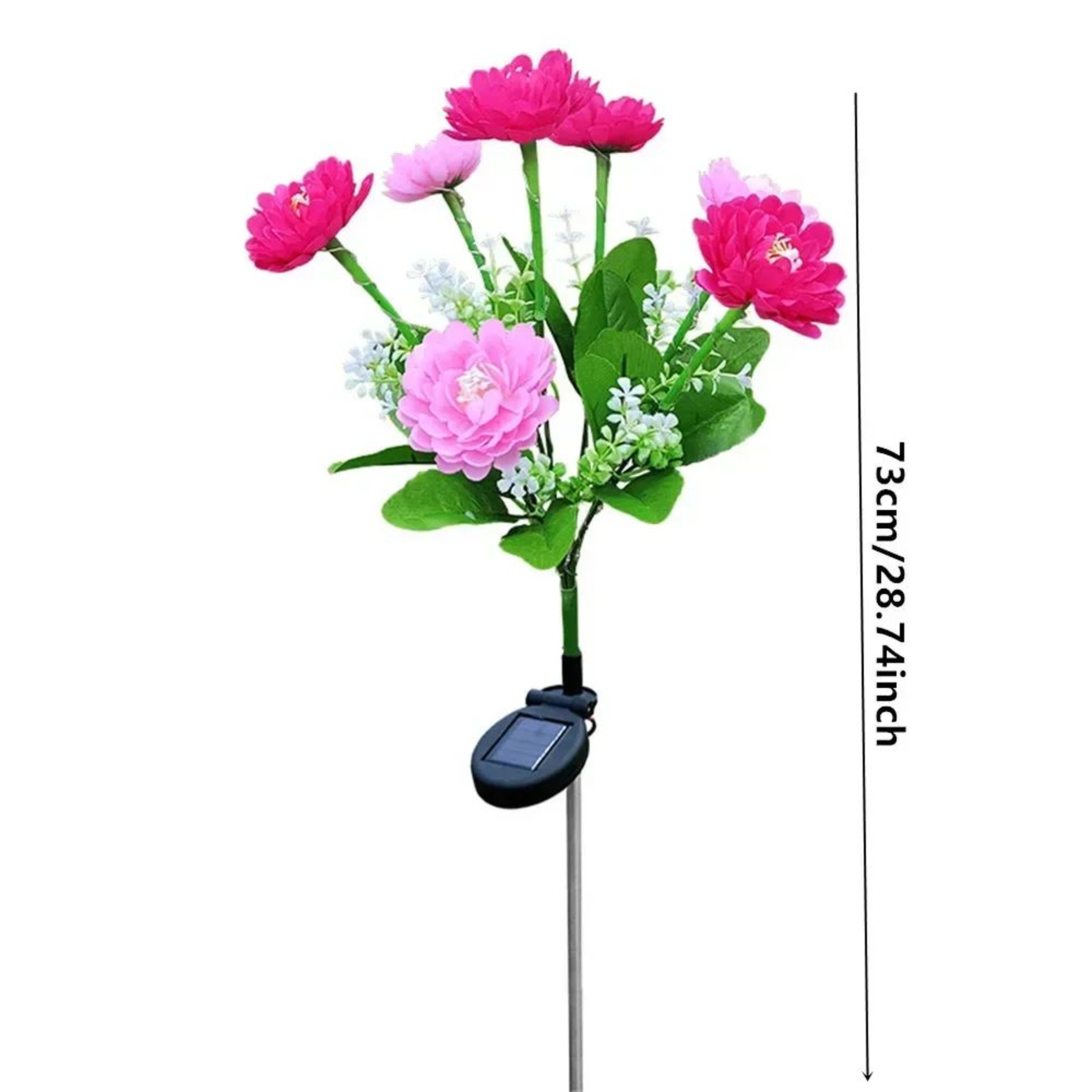 Solar Snow Lotus Garden Light  Waterproof Solar Flower Stake For Outdoor Pathway  Patio Decor 5