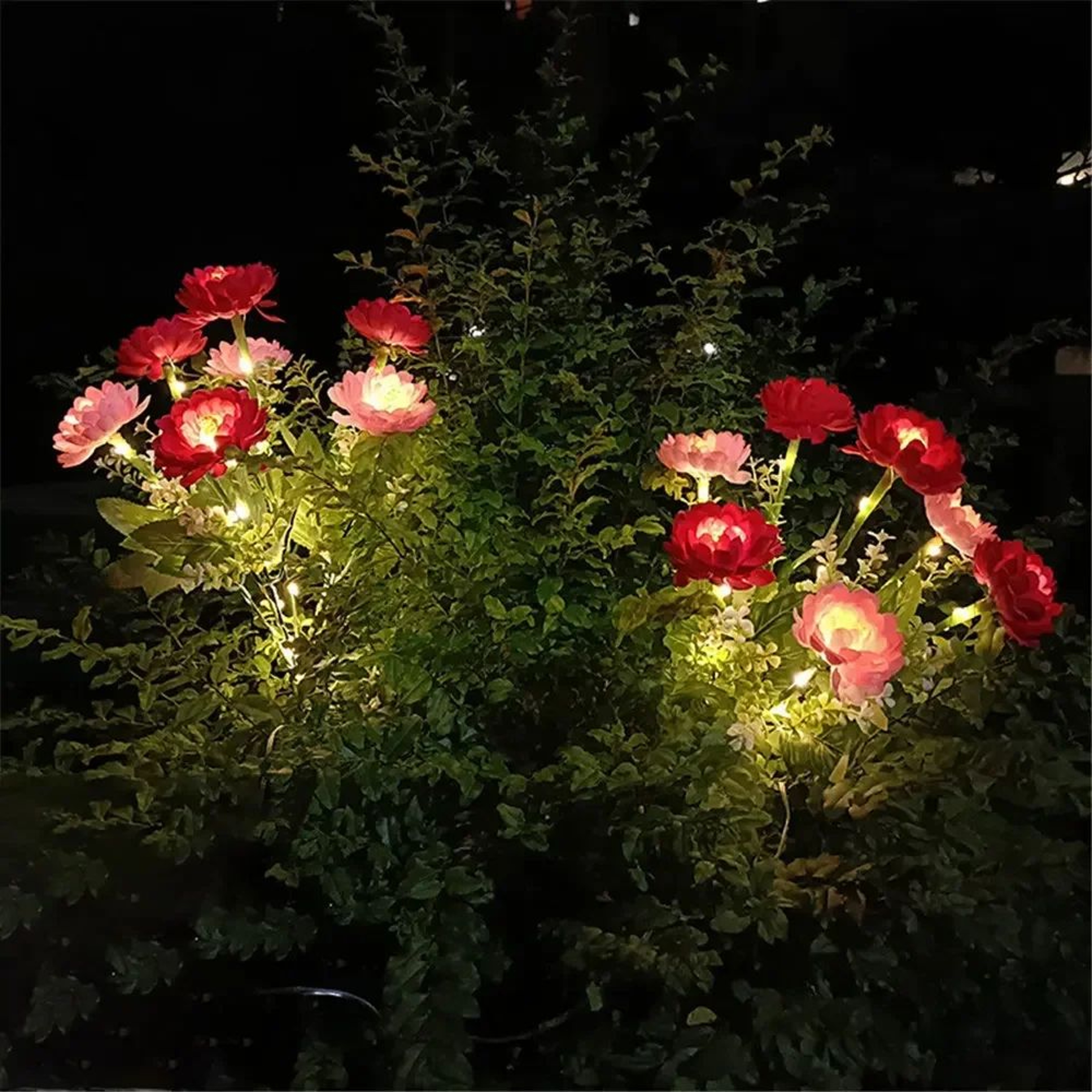 Solar Snow Lotus Garden Light  Waterproof Solar Flower Stake For Outdoor Pathway  Patio Decor 7