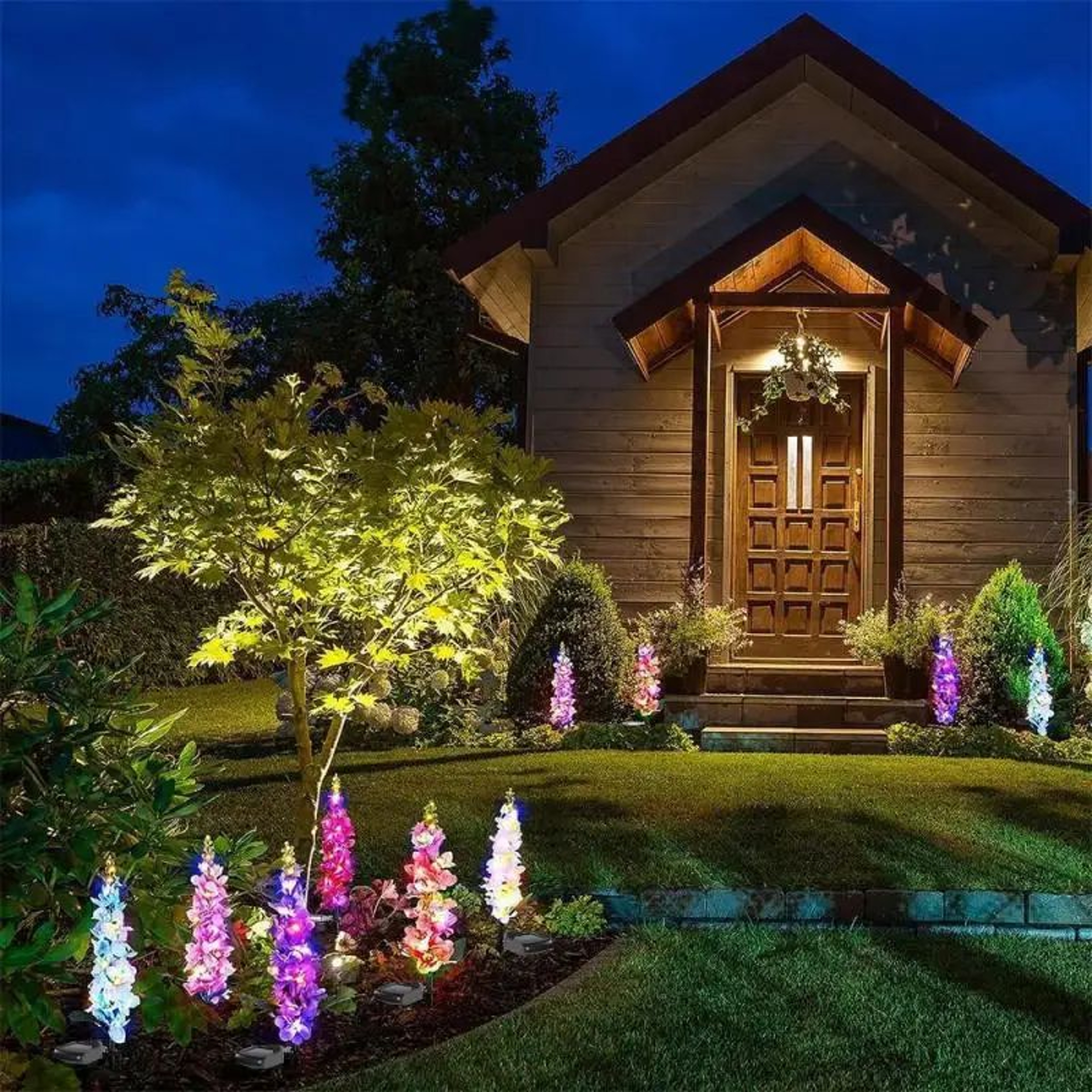 Solar Bloom Waterproof Solar Flower Lights For Garden  Patio 1