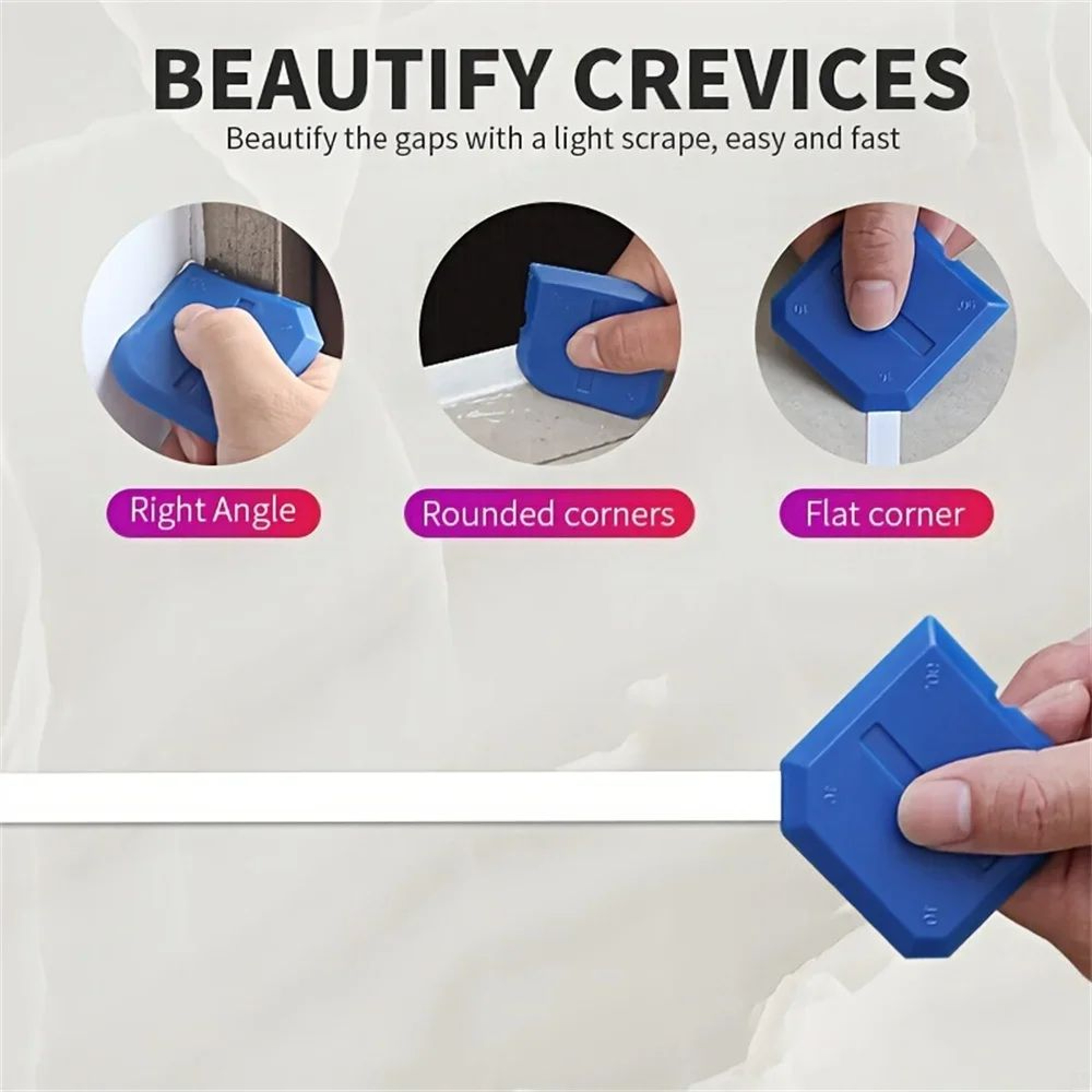 Professional 4Piece Silicone Caulking Tool Set  Grout Remover Tool For Smooth Sealant Finishing 2