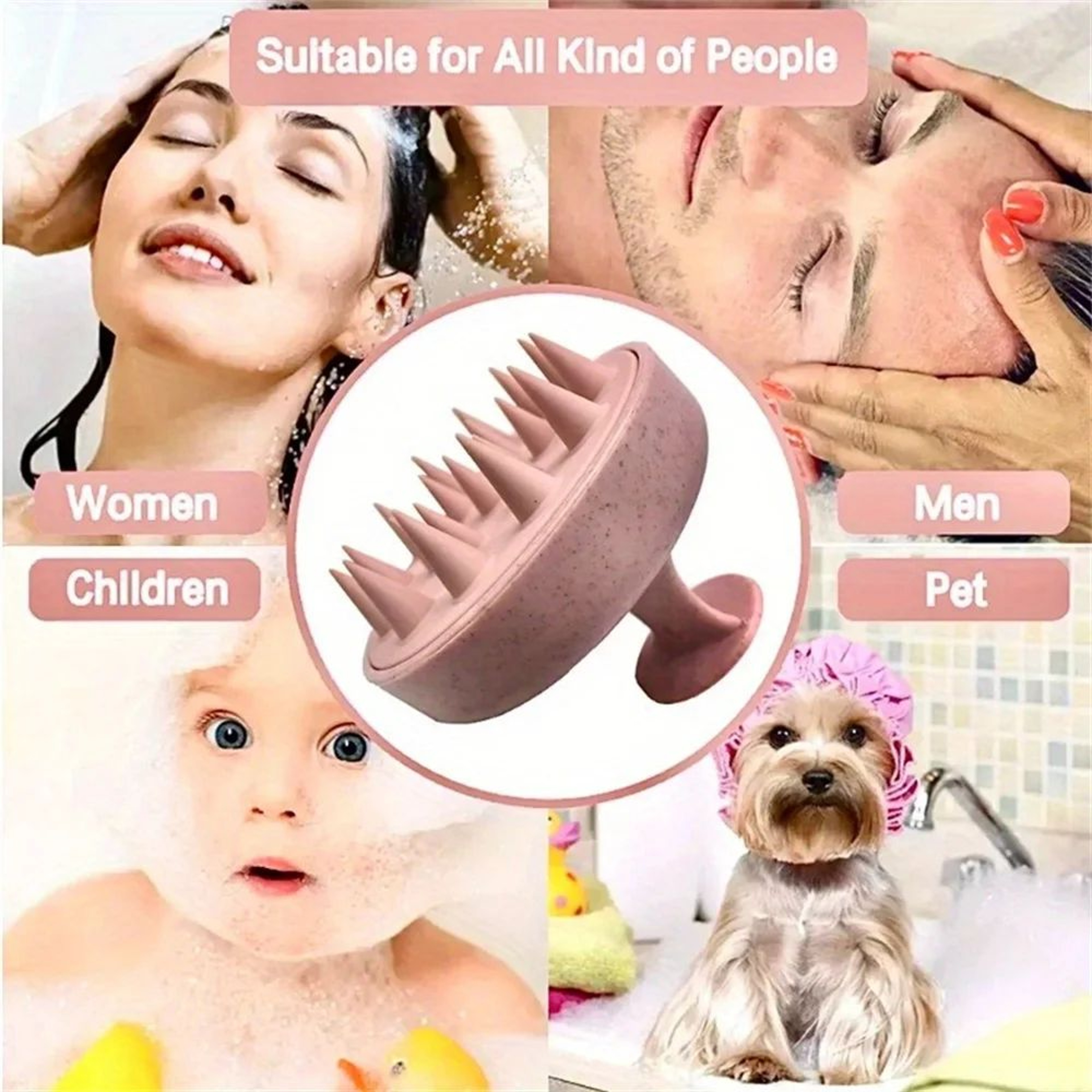 Silicone Scalp Massager  Shampoo Brush For Deep Clean Hair Care 1