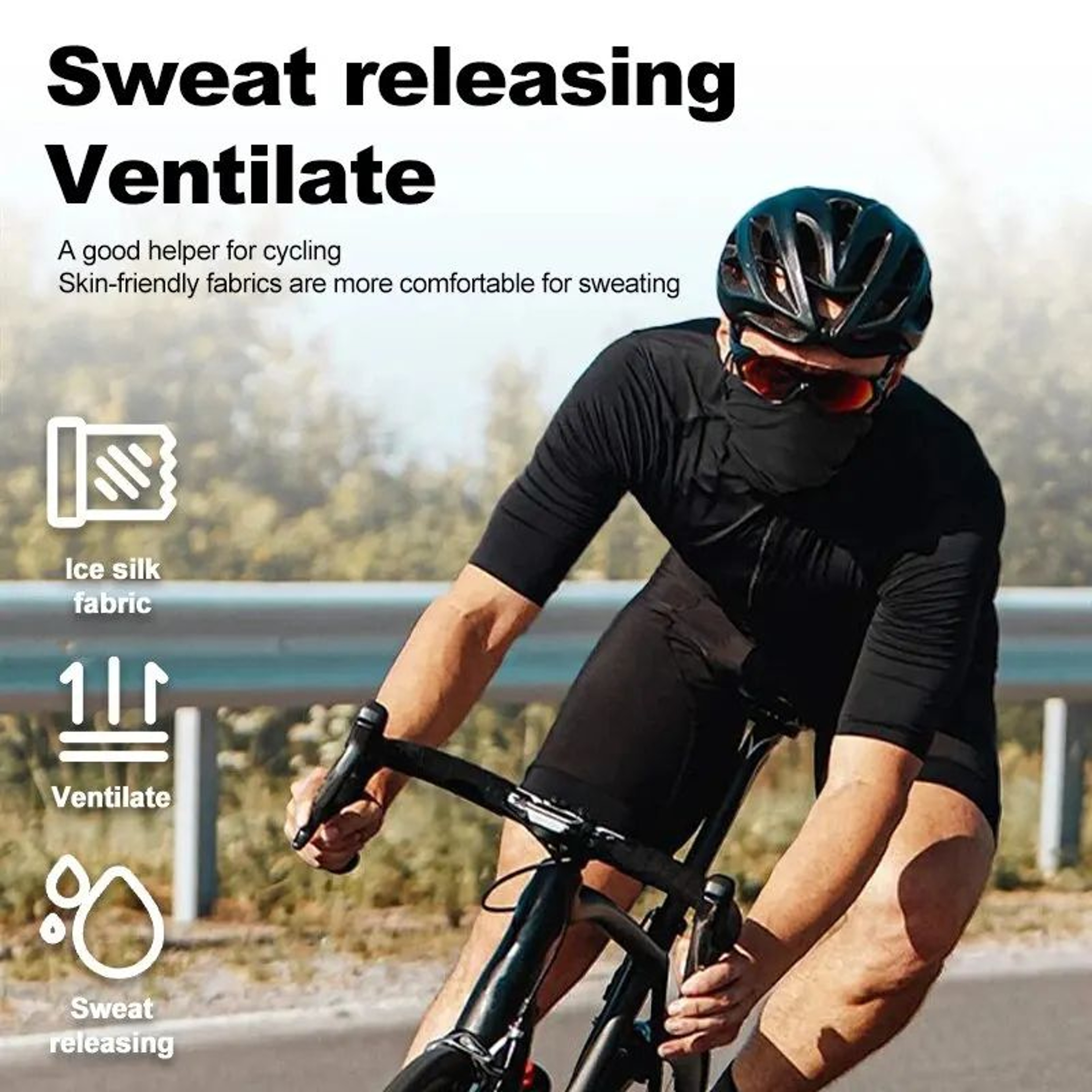 UVShield Pro Cycling Face Mask Neck Gaiter For Summer Sports  Fishing 3