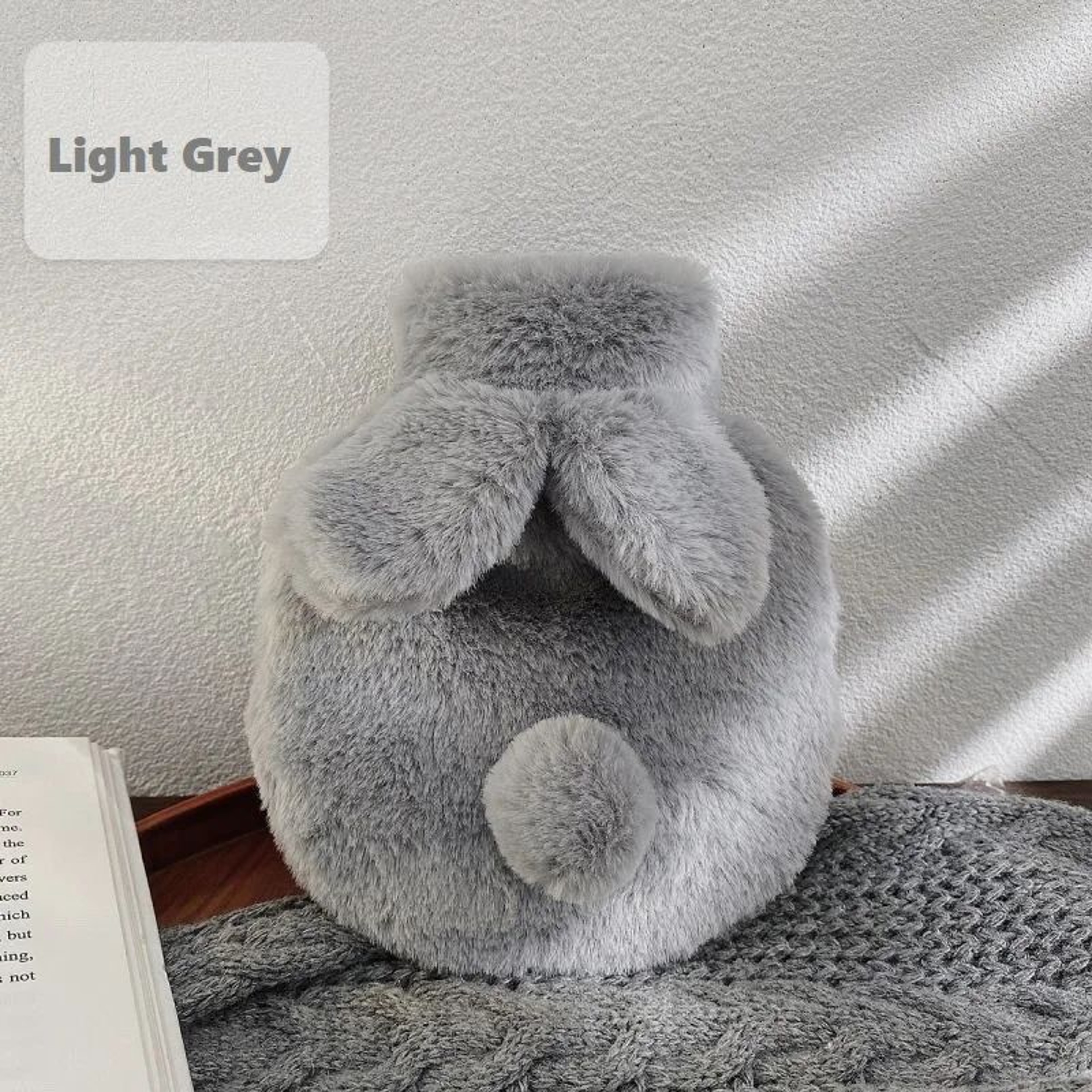 SnuggleBunny 300ML Plush Hot Water Bottle  Cute Rabbit Hand  Feet Warmer With Soft Cover 8