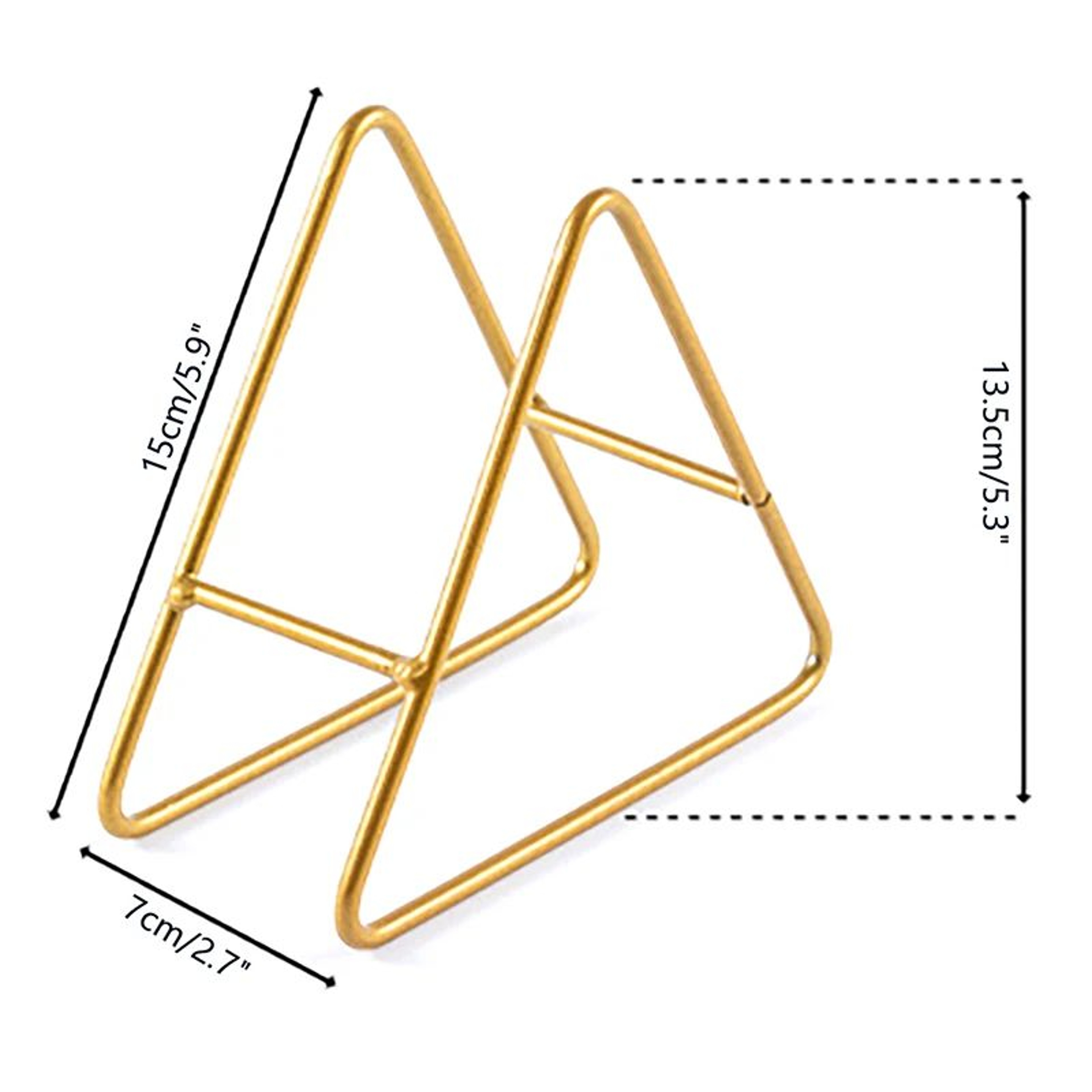 Minimalist Iron Coaster Holder  Trivet Storage Rack  Triangle Metal Stand 5
