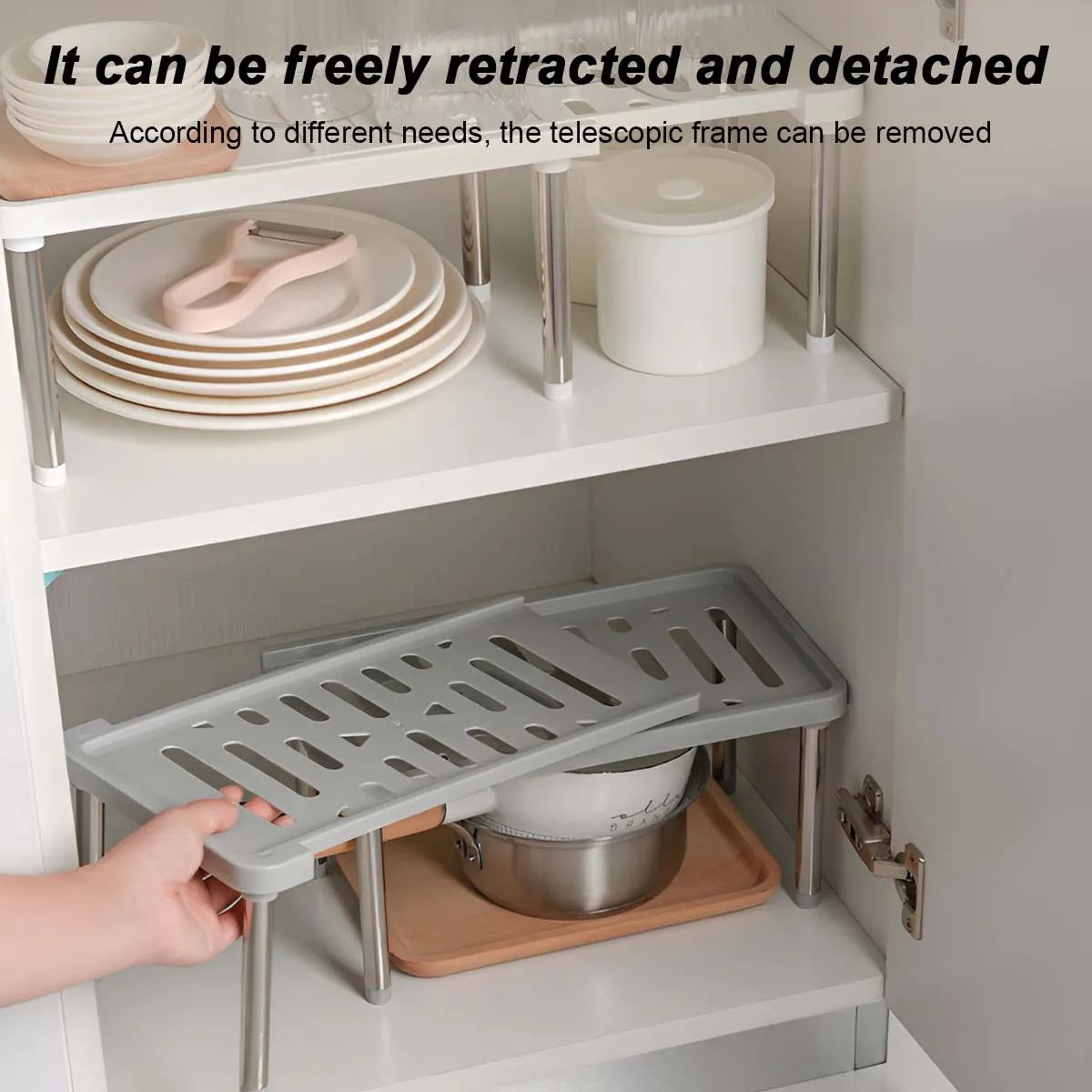 Expandable 2Tier Spice Rack Organizer For Cabinet  Countertop Storage 2