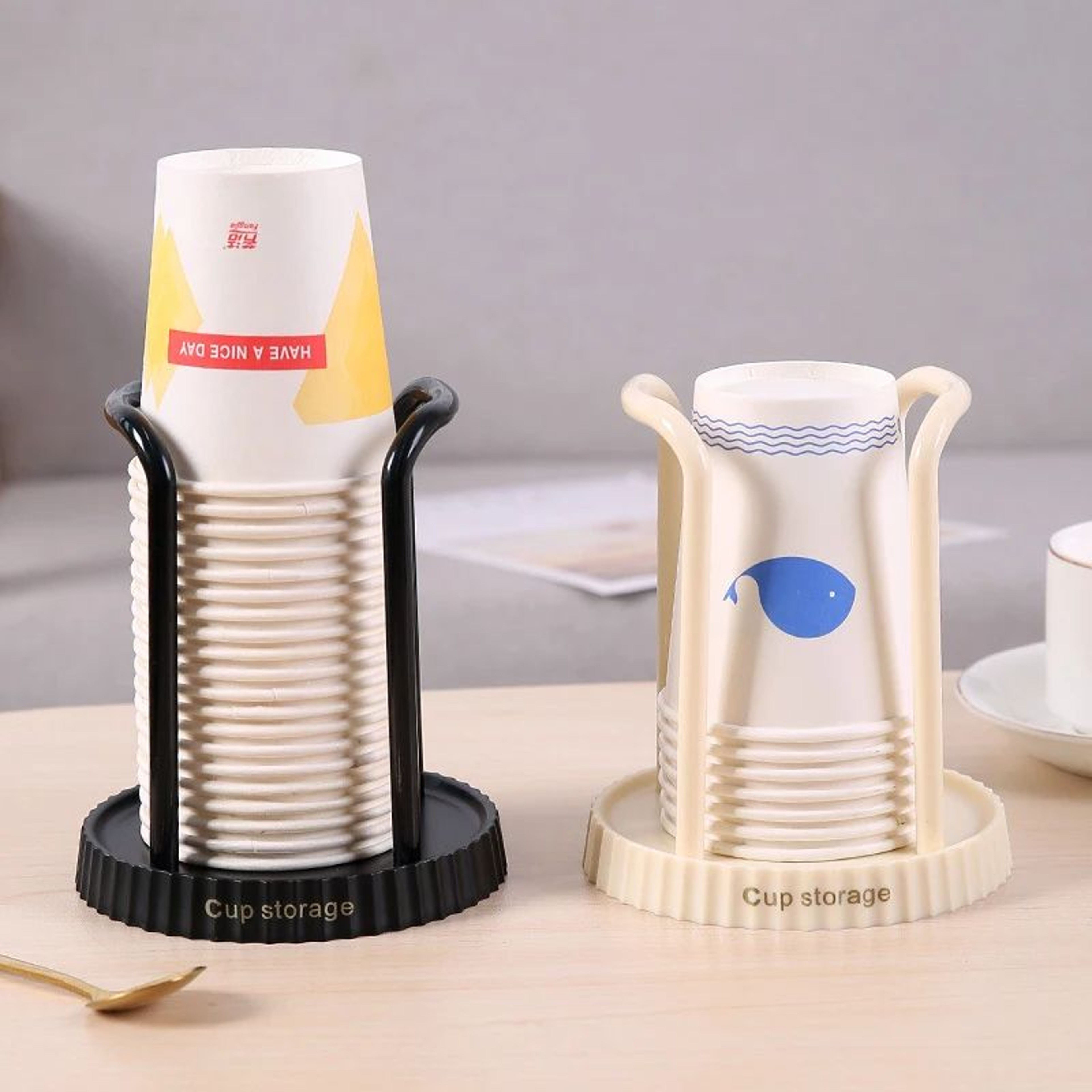 Modern Disposable Paper Cup Holder  Desktop Cup Organizer 0