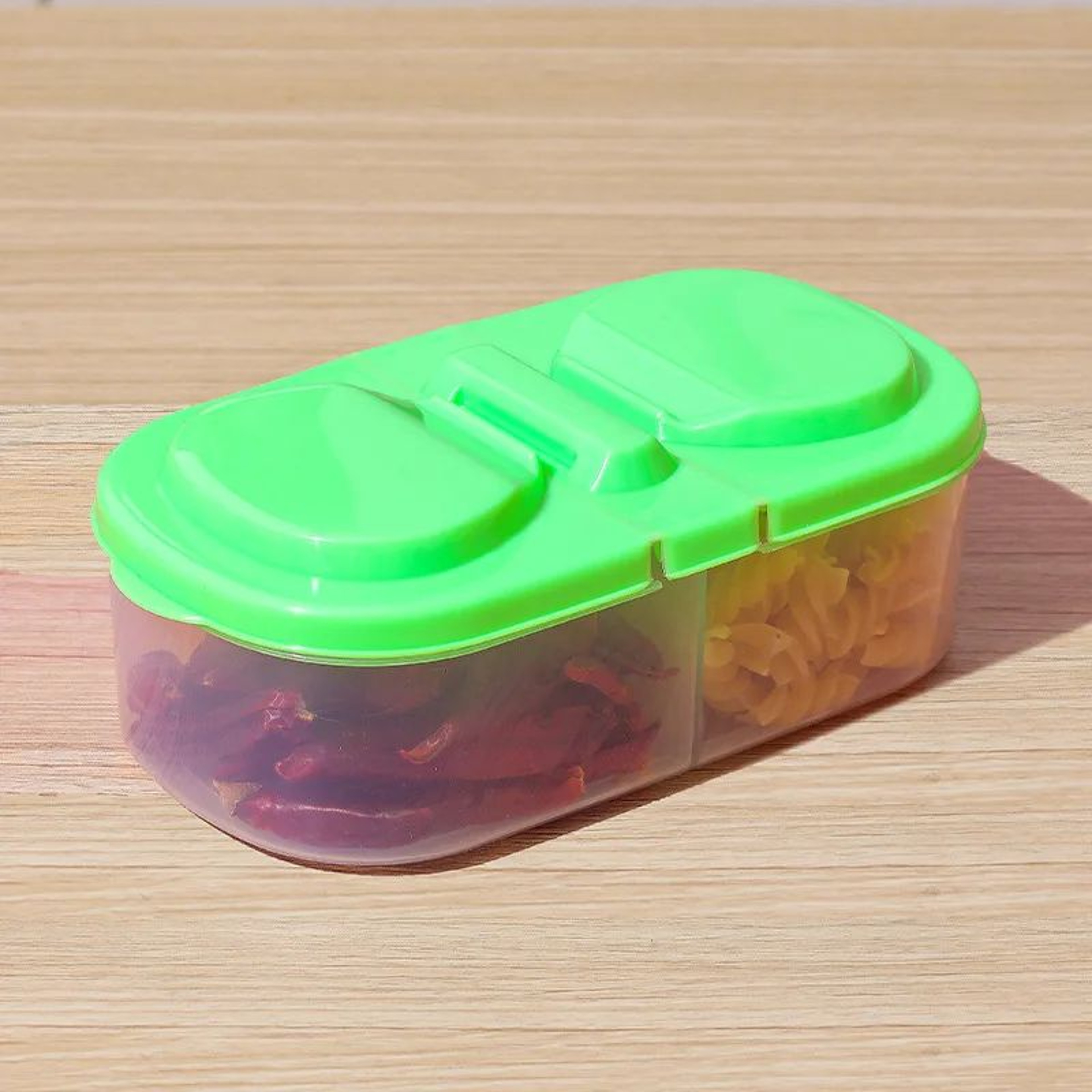 FreshSeal Dual Compartment Food Container  Airtight Portable Storage For Meals  Spices 6