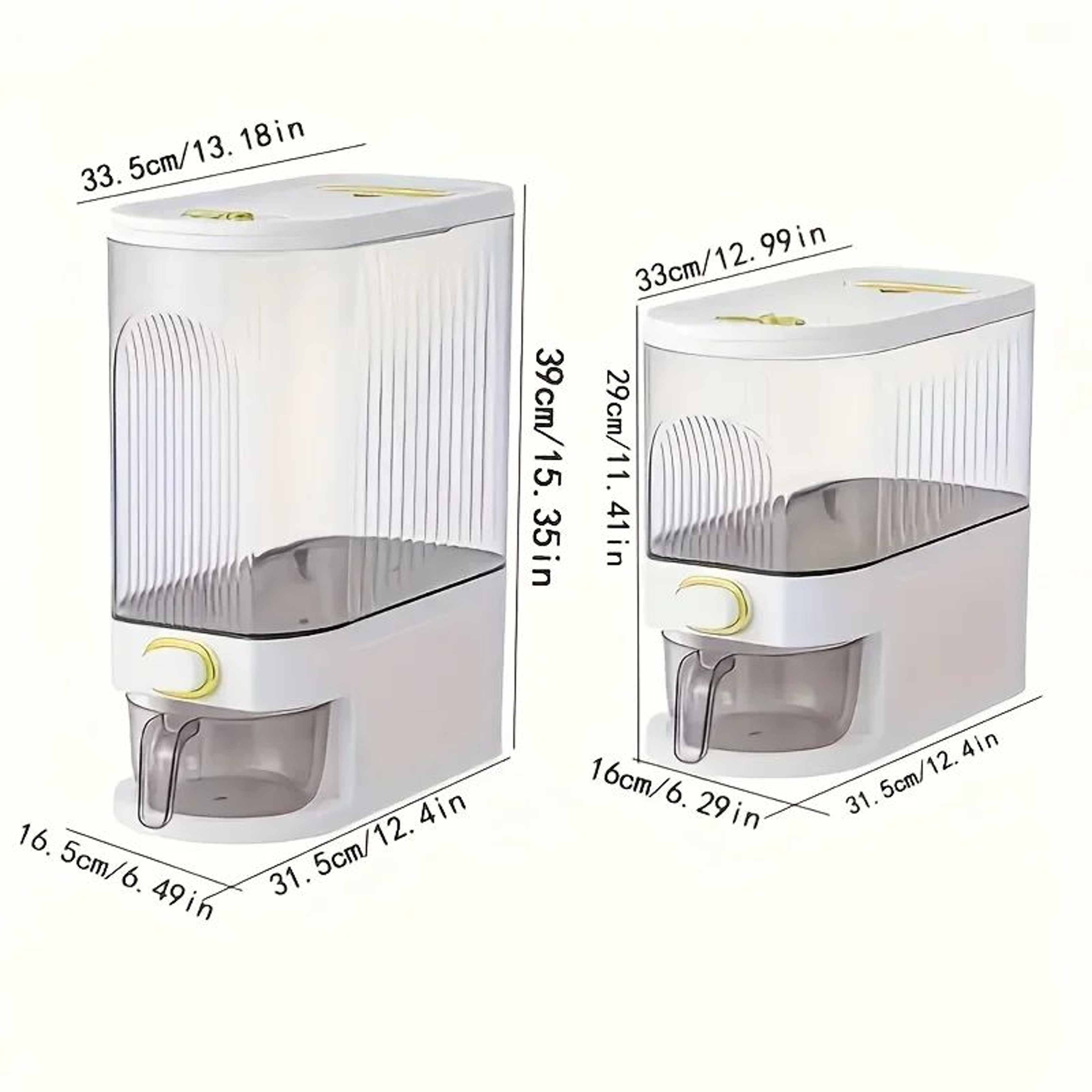 SmartSeal Airtight Rice Dispenser  Large Rice Storage Container With Measuring Cup  Time Markings 1