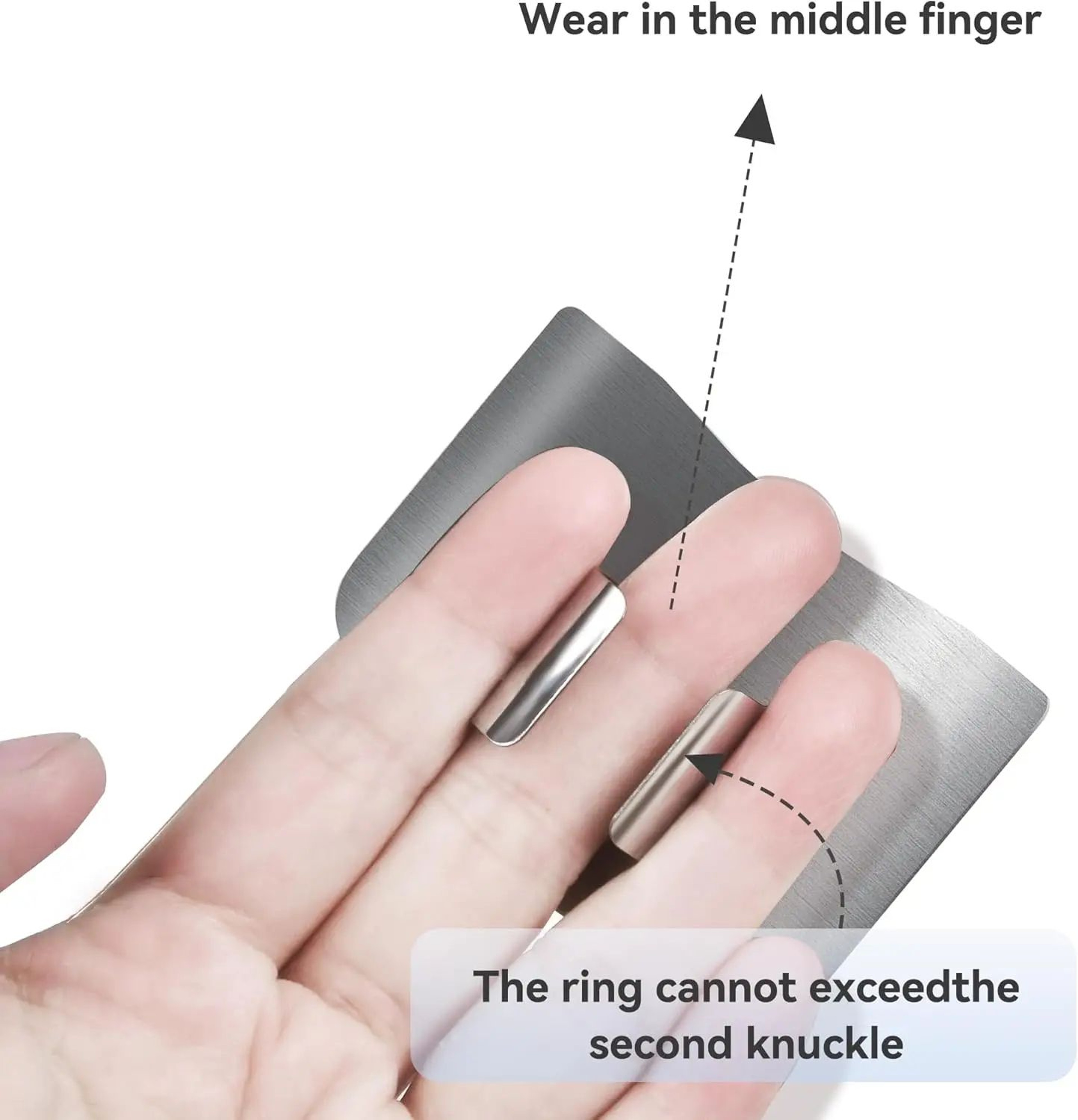 Adjustable Stainless Steel Finger Guard For Safe Slicing And Chopping 3