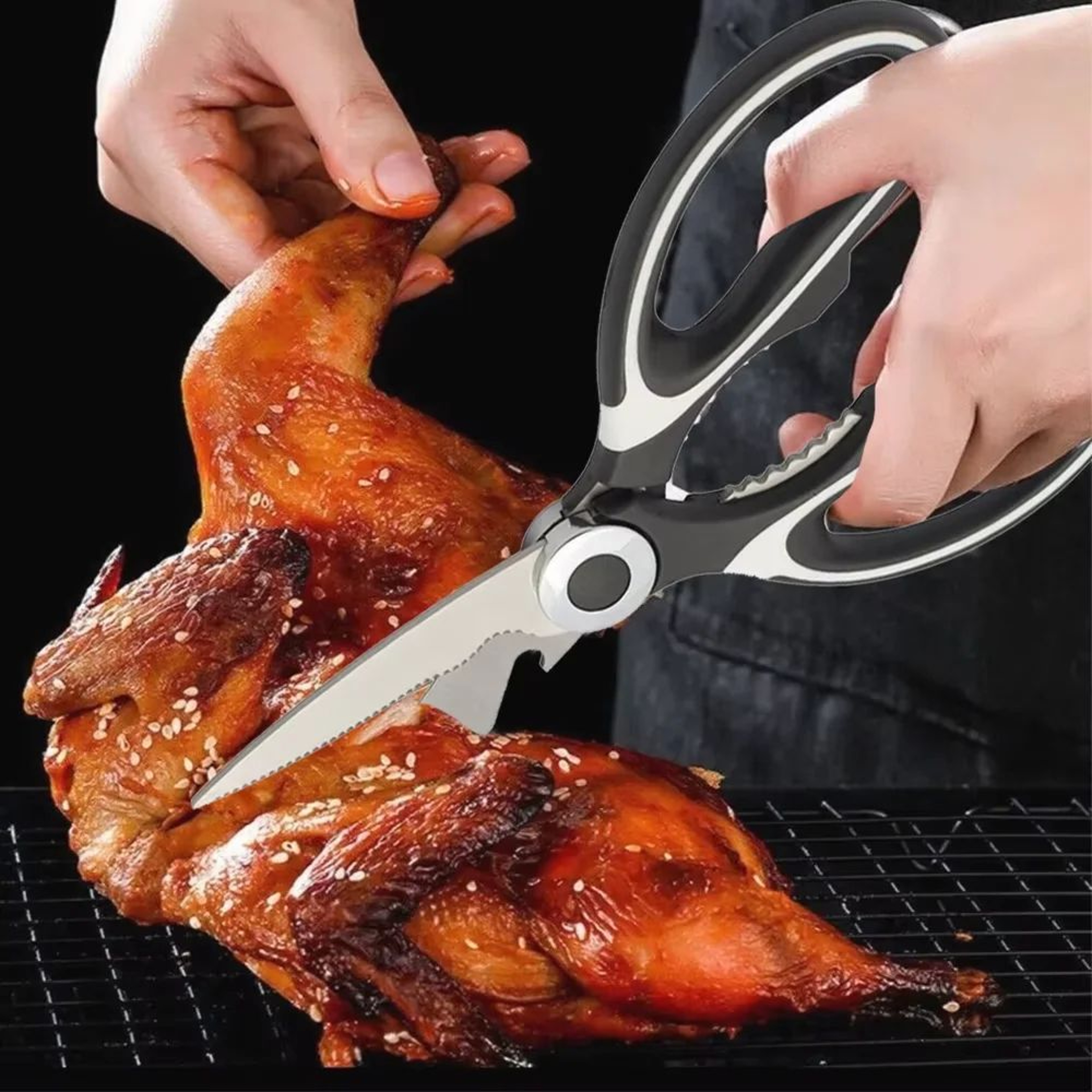 Heavy Duty Stainless Steel Kitchen Shears For Poultry Fish  Bone Cutting 6
