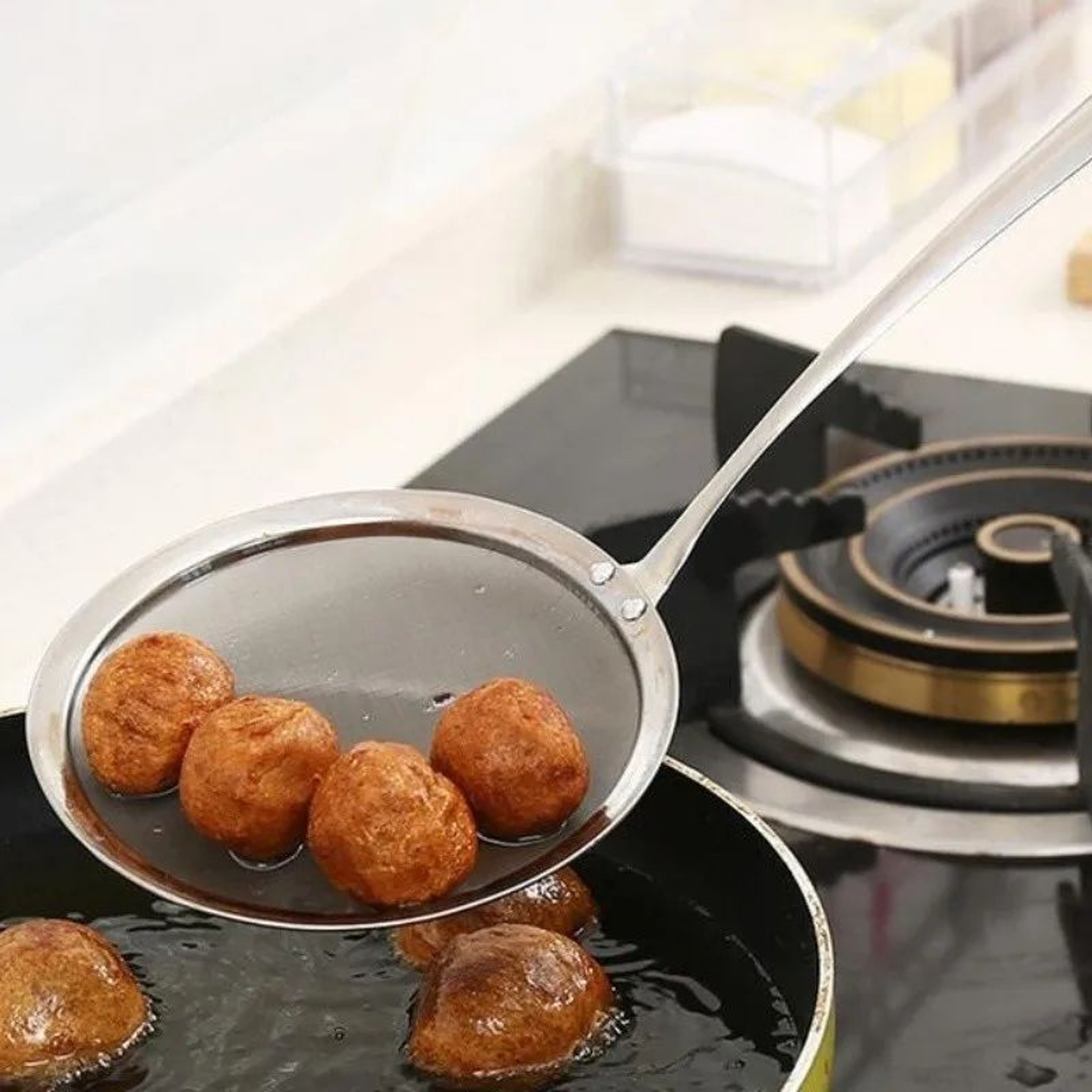 Stainless Steel Skimming Spoon  Fine Mesh Strainer For Frying  Oil Filtration 0
