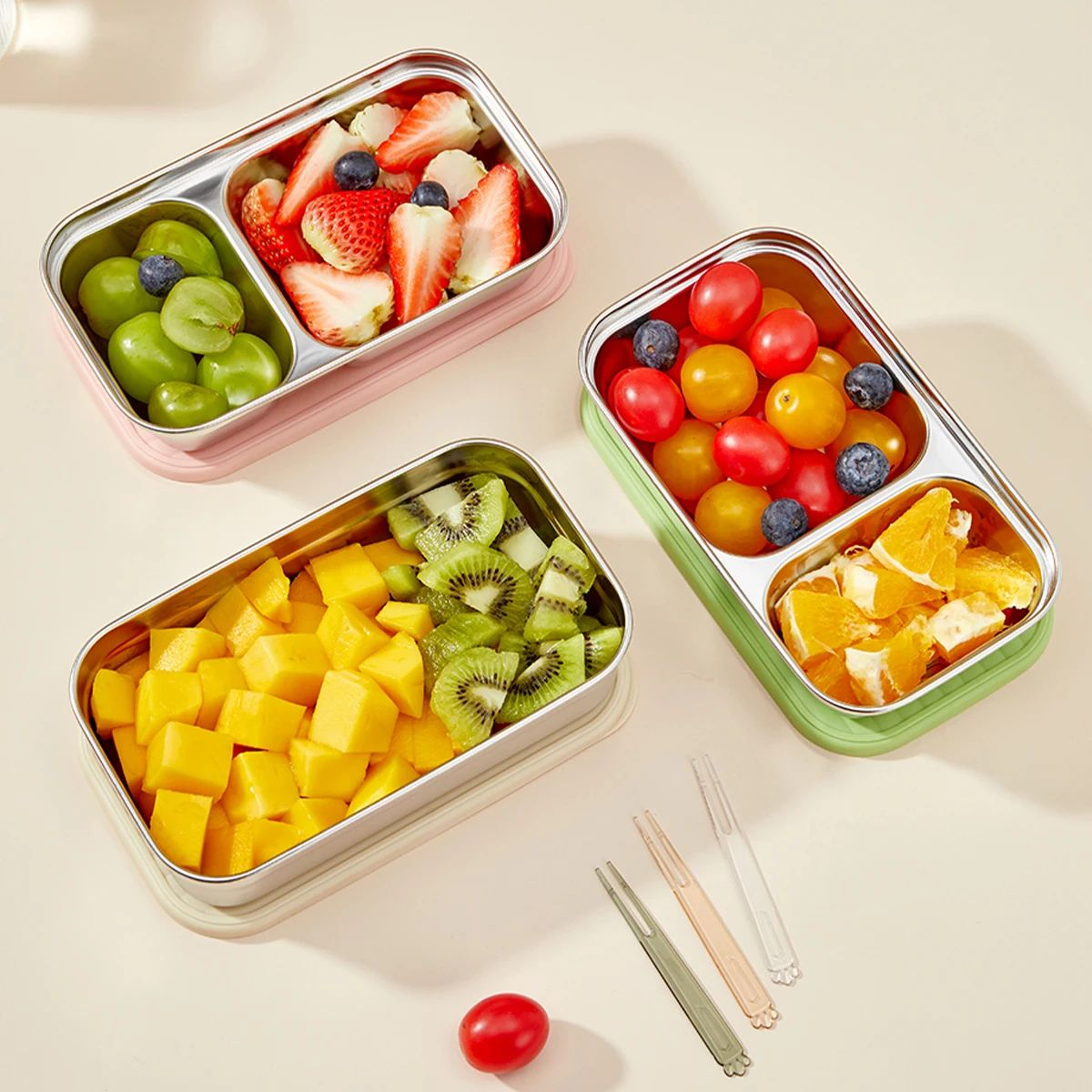 Large Capacity Stainless Steel Bento Lunch Box  Leakproof 304 Food Container For Work  School 0