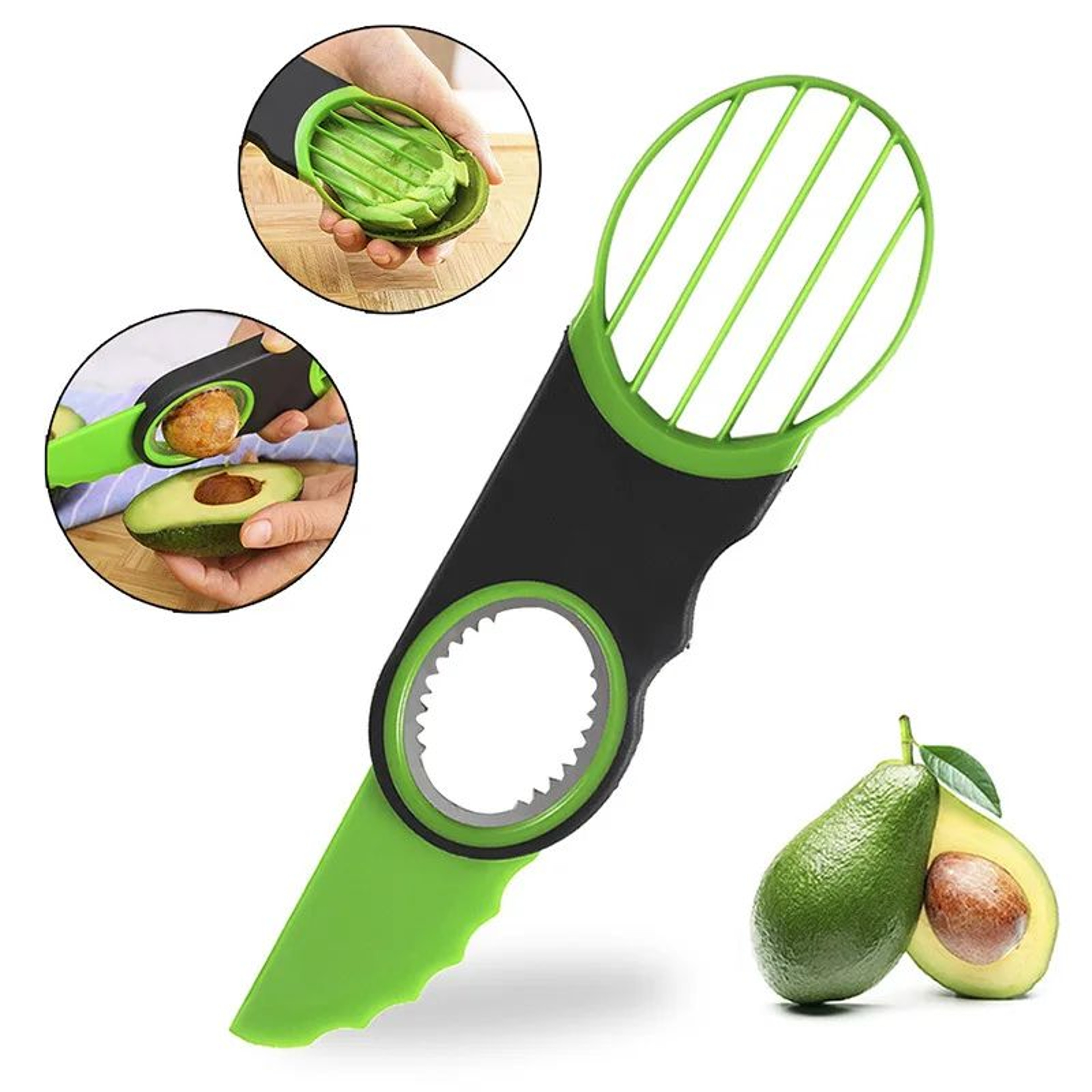 AvocadoPro 3in1 Avocado Slicer Tool  Safe Avocado Pitter  Peeler For Hass And Florida Avocados 2