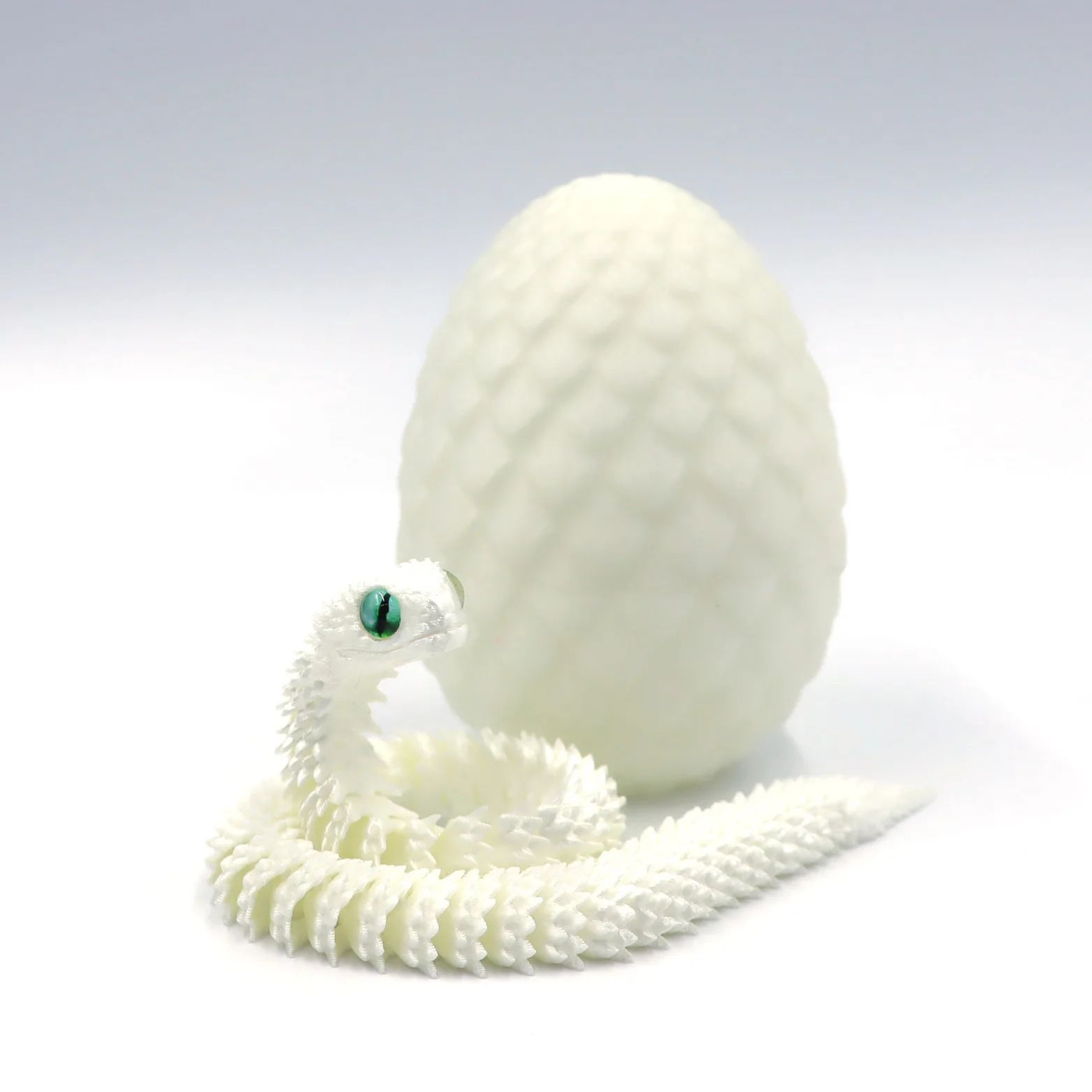 3D Printed Articulated Snake Egg  Flexible Fidget Toy  Unique Home Decor Figure 9