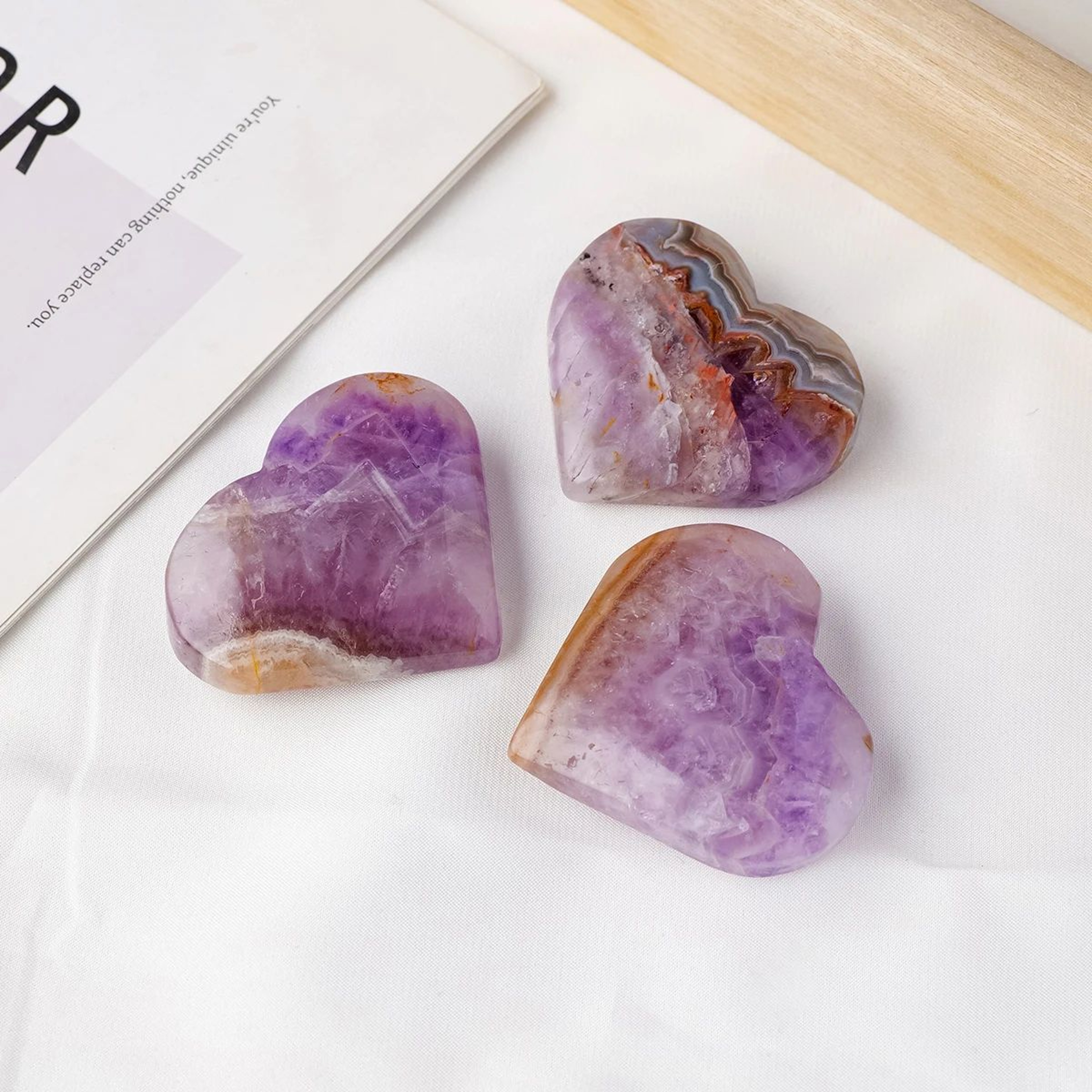 Natural Amethyst Crystal Heart  Druzy Reiki Healing Crystal For Meditation  Feng Shui Decor 1