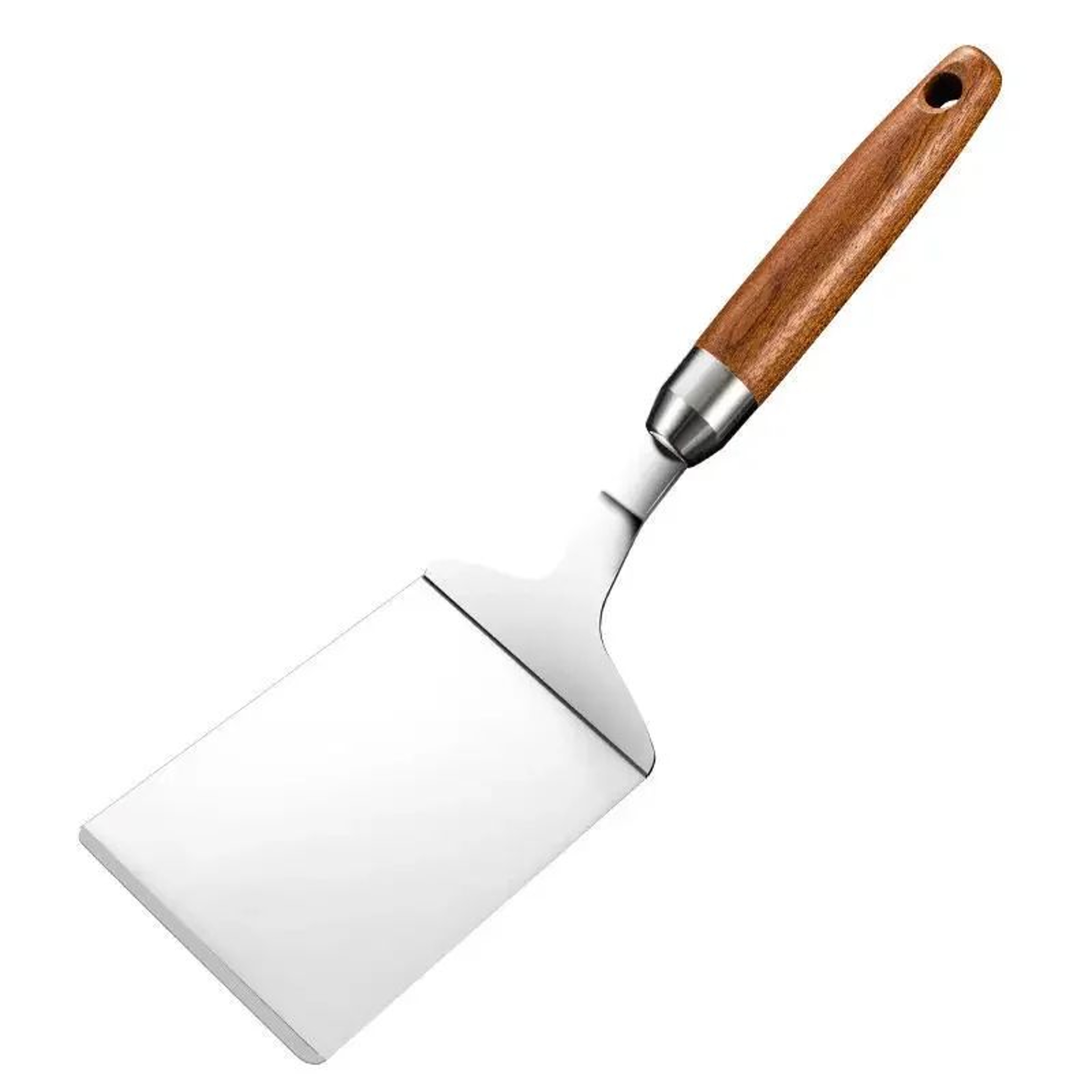 HeavyDuty Stainless Steel Spatula With Wood Handle  Professional Metal Turner For Grill Steak  Pizz 5