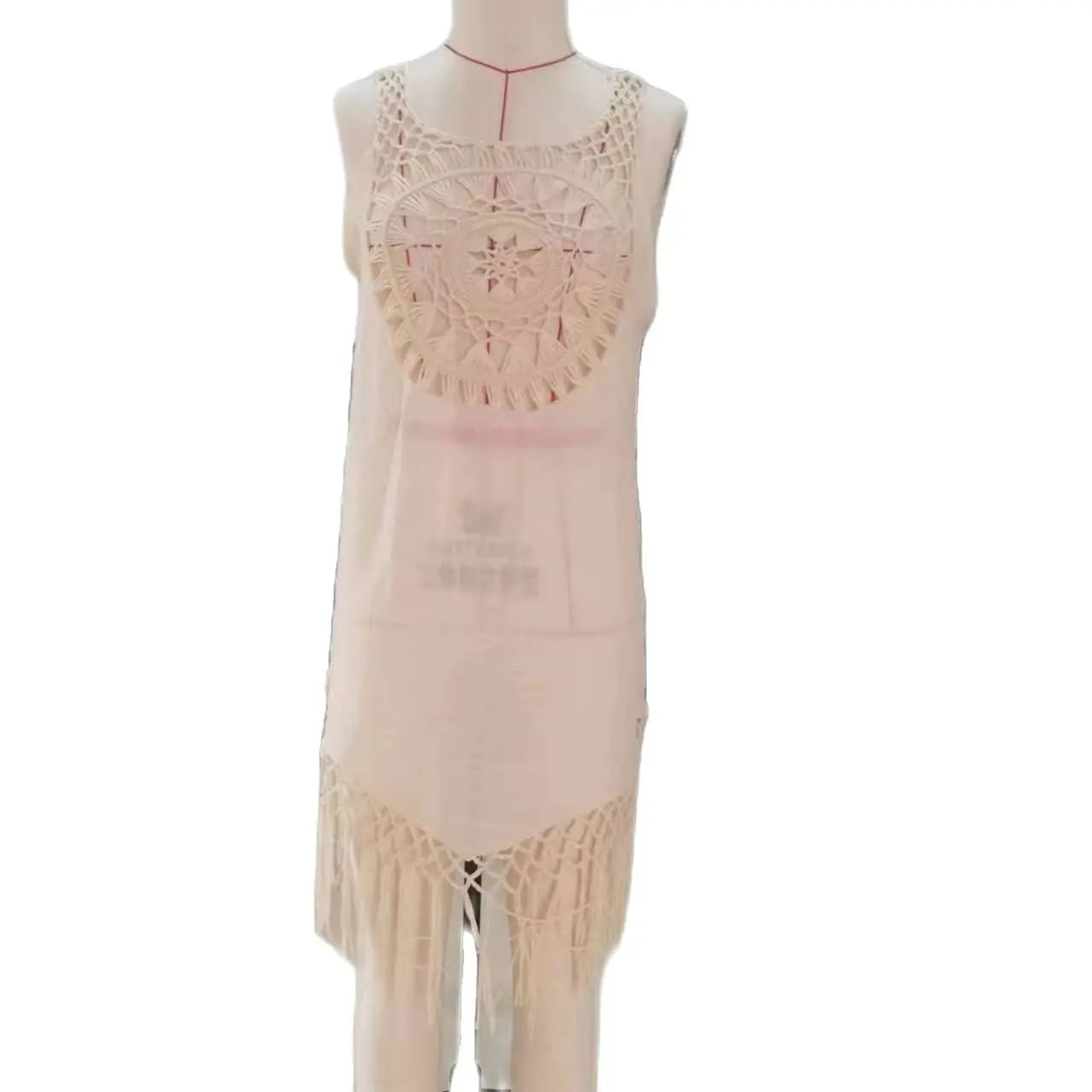 Boho Chic Crochet Beach CoverUp Dress  Stylish Beach Dress Swimsuit Cover For Women 9