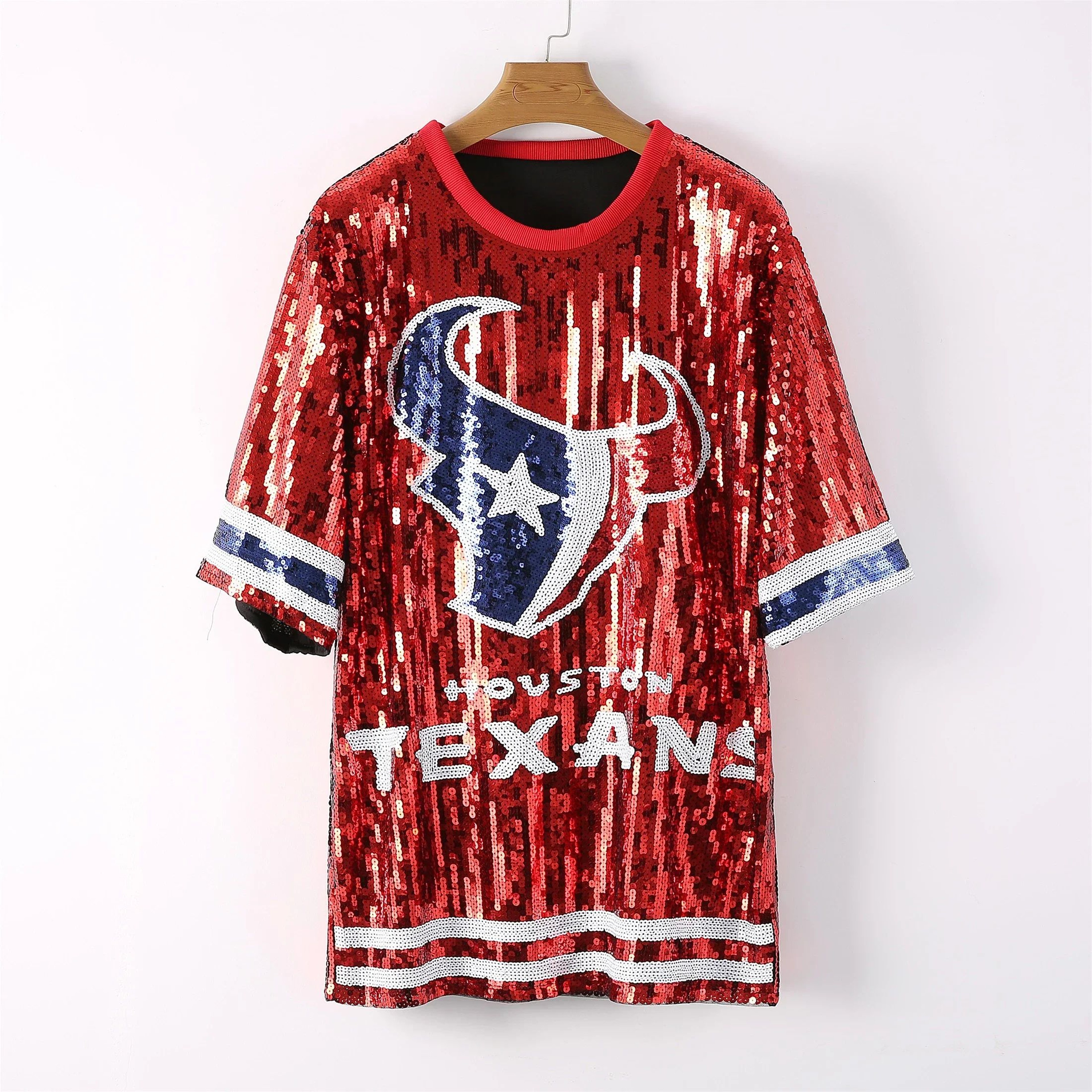 Blue Sequin Game Day Dress  Sparkly Football Party Outfit For Women 4
