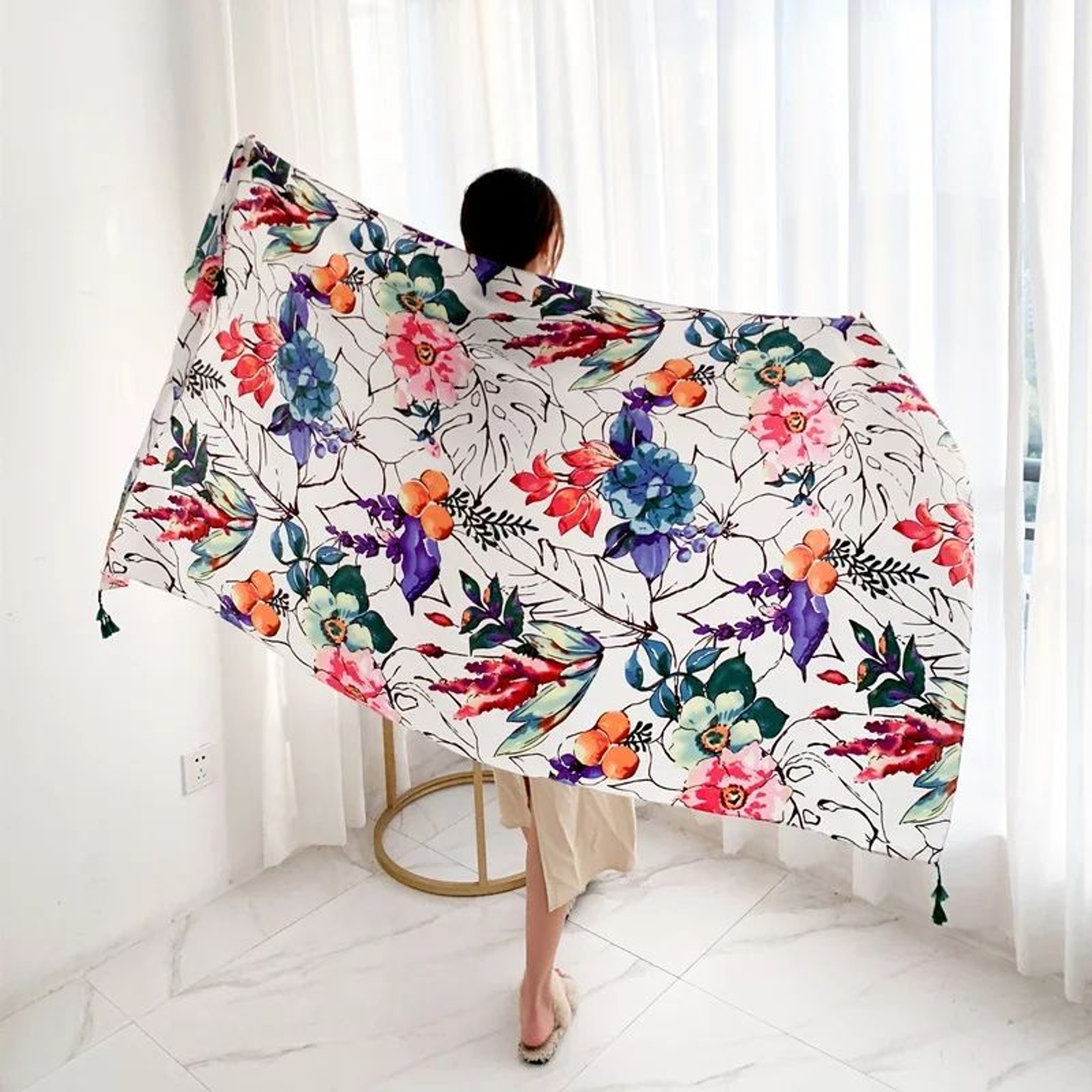 Breezy Cotton Linen Beach Cover Up Sarong Wrap For Women  Lightweight Summer Swimsuit Cover Up 8