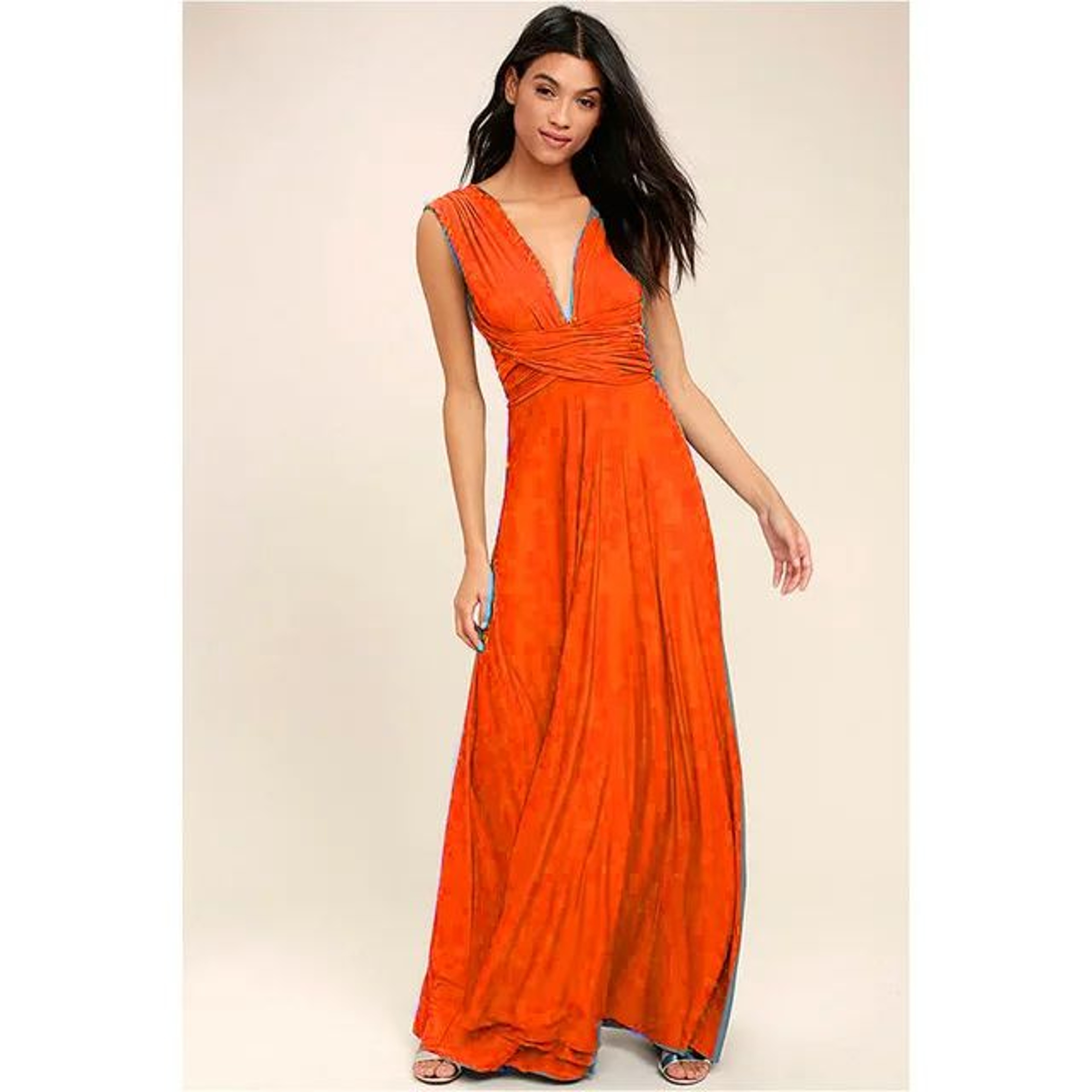 Elegant Convertible VNeck Summer Maxi Dress  Versatile MultiWear Strappy Long Dress For Women 6