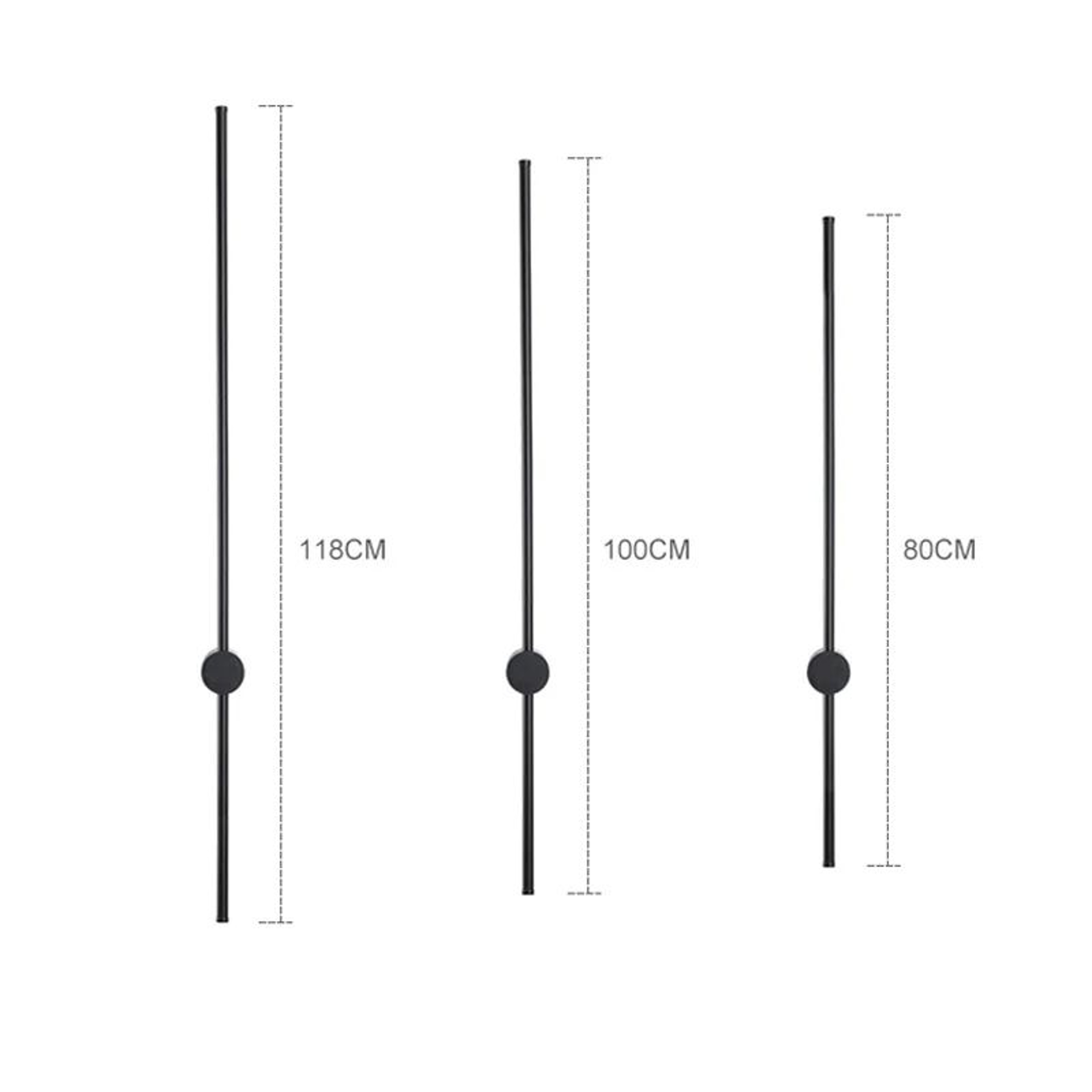 Modern Linear LED Wall Sconce  Black Minimalist Bedside Light 5