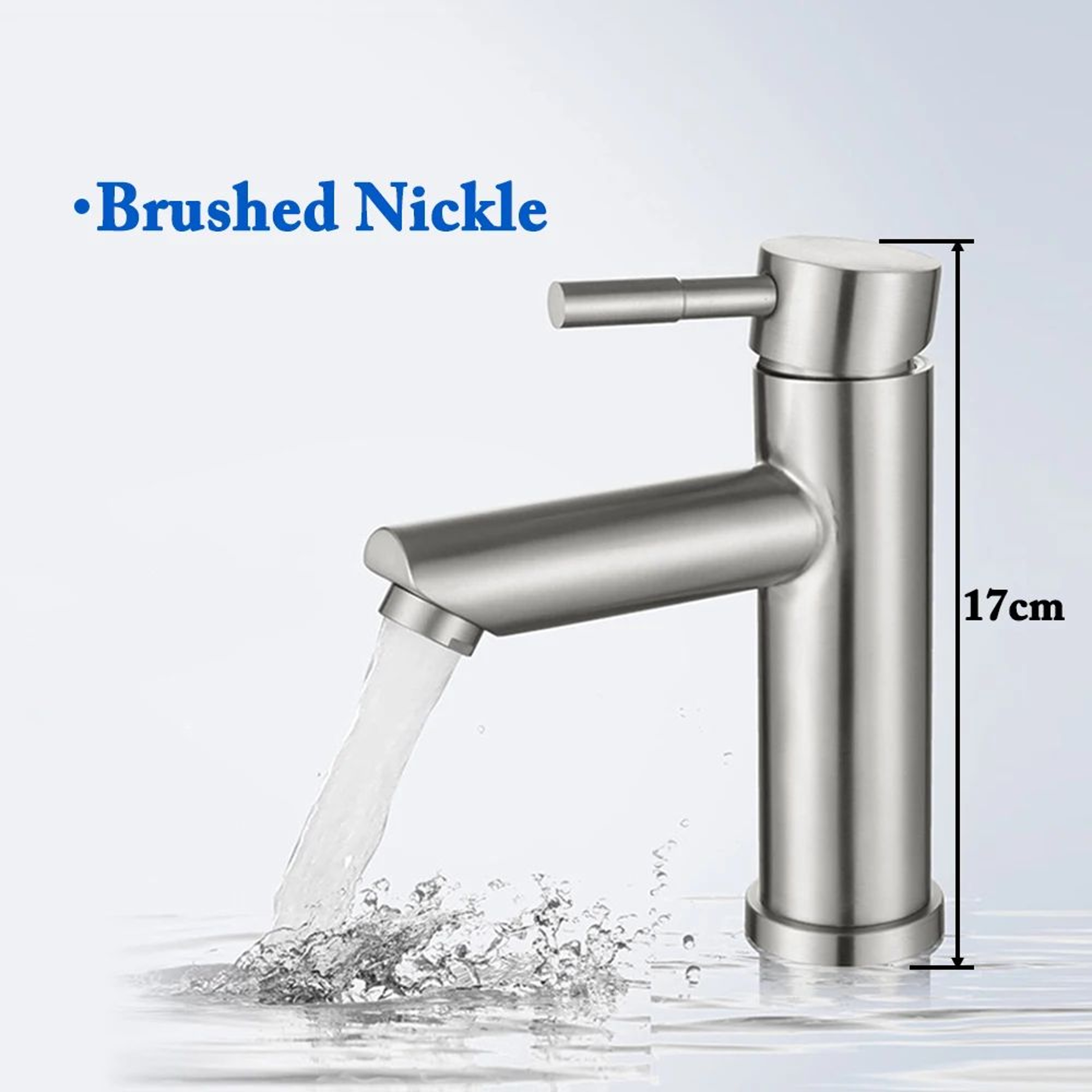 Matte Black Bathroom Sink Faucet  Modern Single Handle Hot  Cold Mixer Tap 7