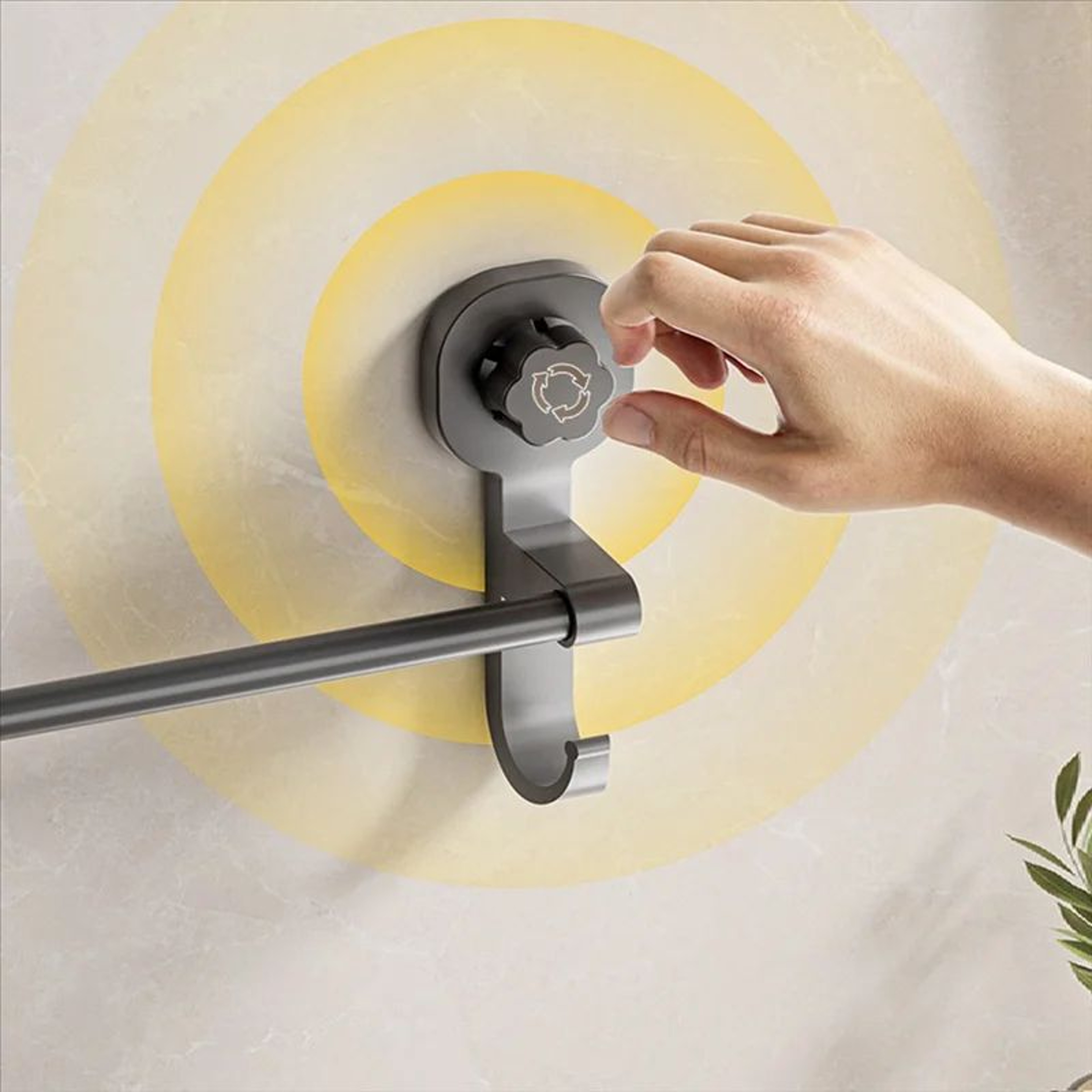 AquaHold Telescopic Suction Cup Towel Rack  No Drill Wall Mounted Towel Bar 1