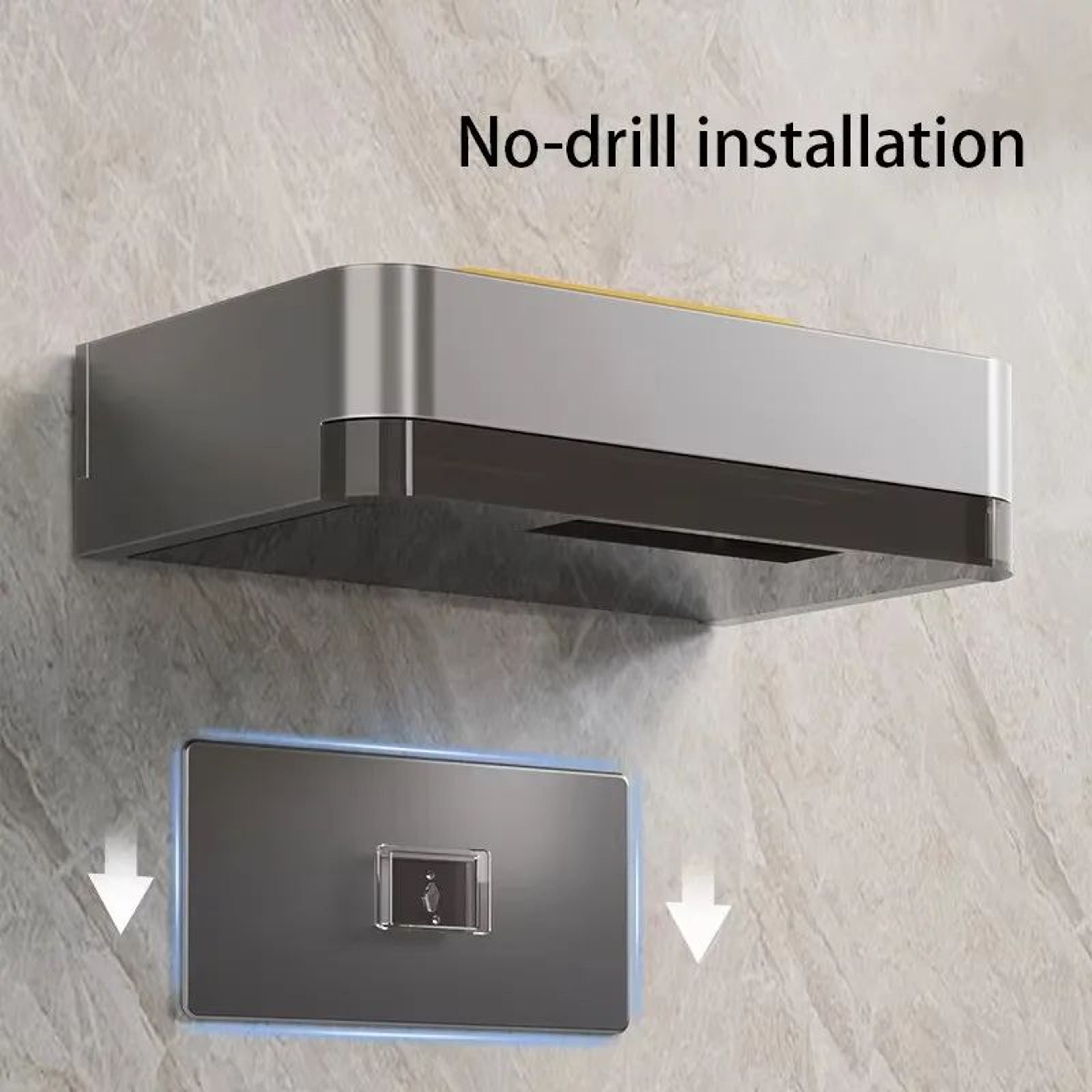 AeroHold Space Aluminum Wall Mounted Soap Dish  No Drill Bathroom Storage Rack 3