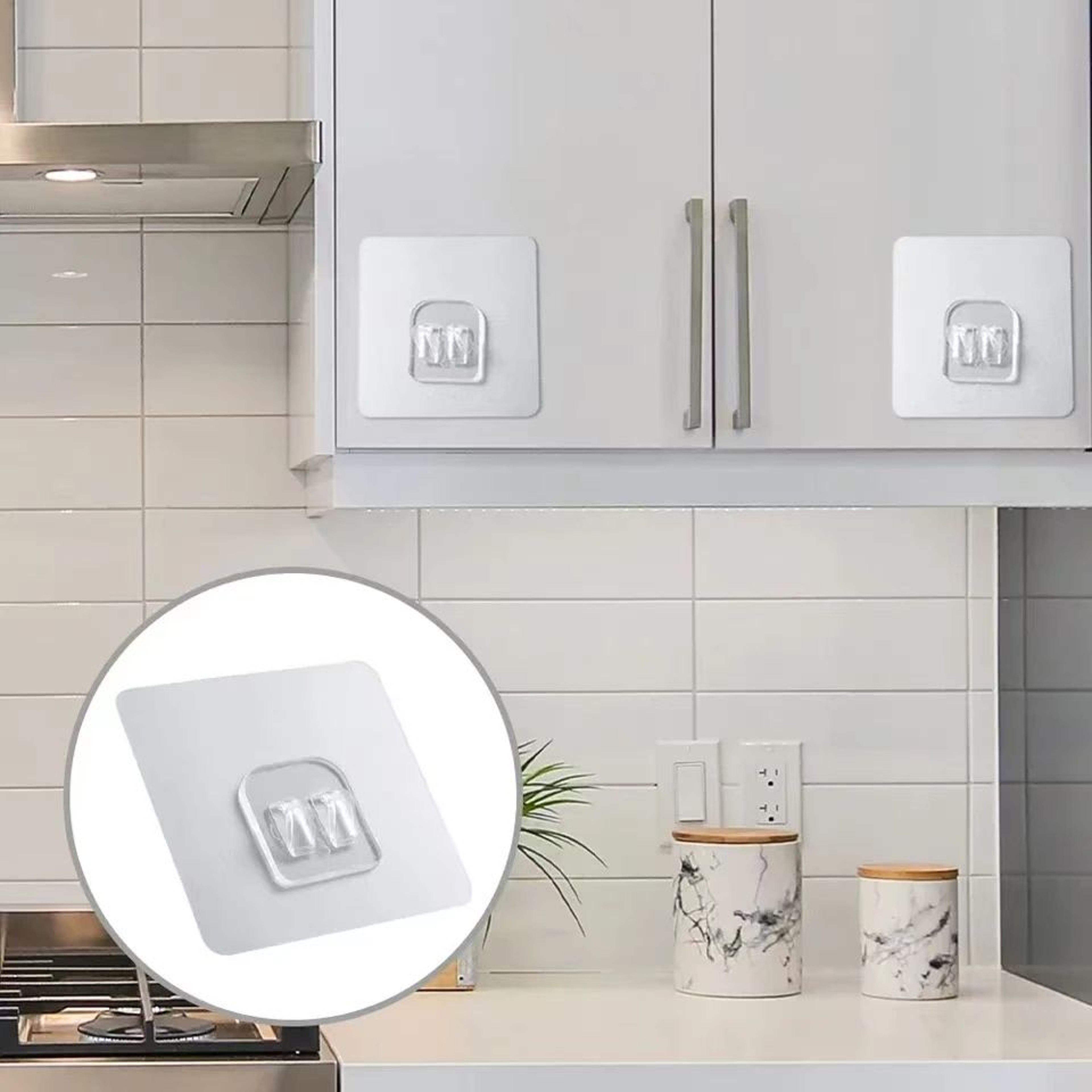 UltraHold Adhesive Wall Hooks  Heavy Duty Self Adhesive Hooks For Kitchen  Bathroom Organization 5